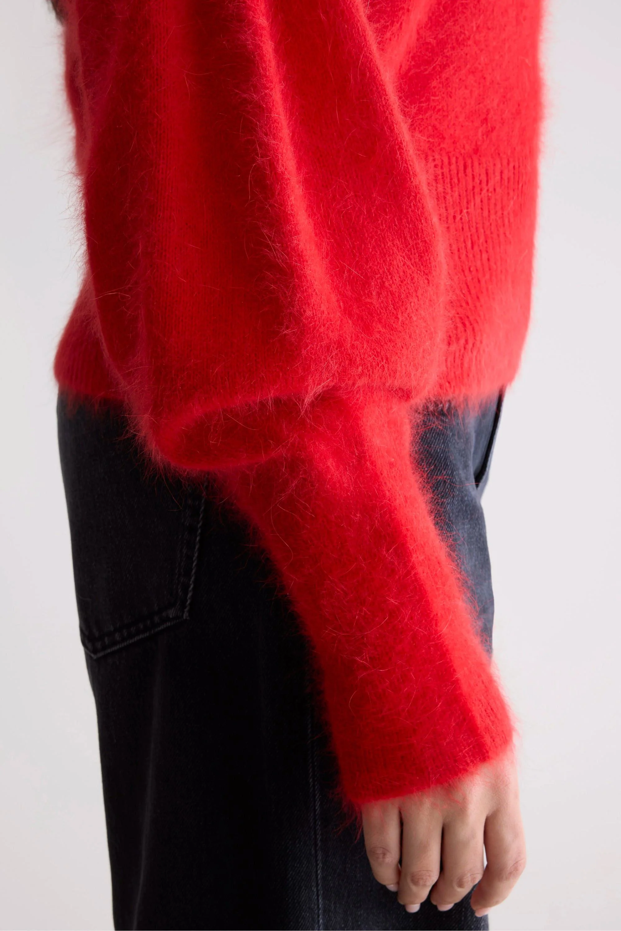 Bellerose | Dateka Sweatshirt in Angora Blend - Bright Red Sanguine - Image 5