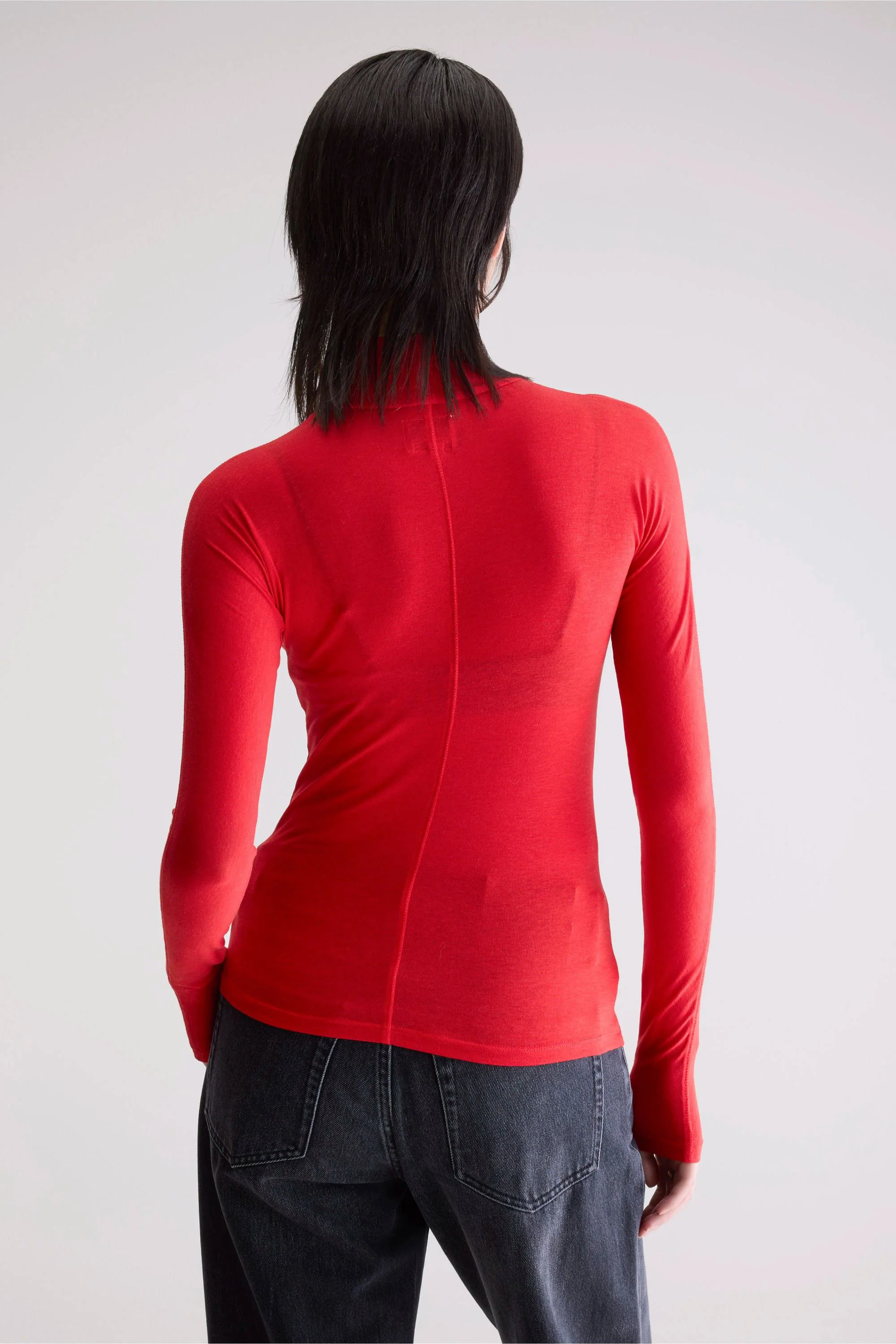 Bellerose | Flawy Turtleneck - Visible Seam Top Sanguine - Image 3