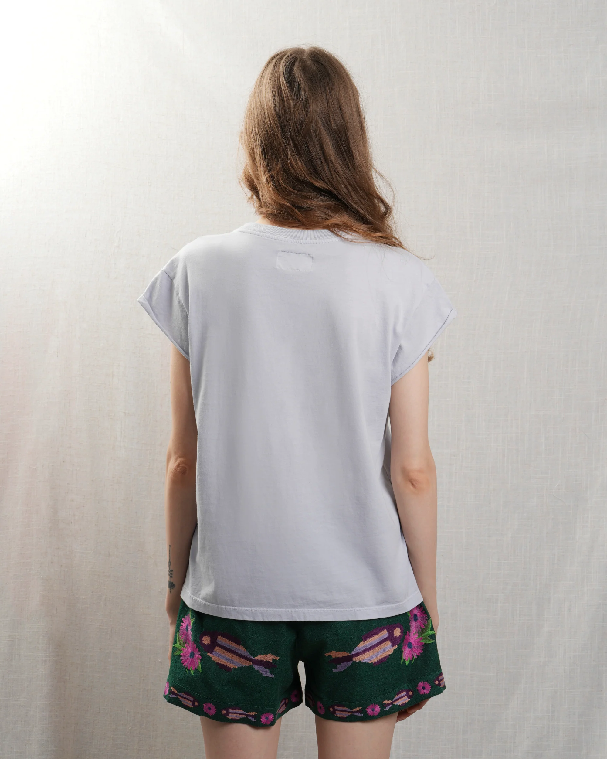 Bowery | Beverly Hills Rolled-Up Tee - Vintage Lavender Lavander - Image 2