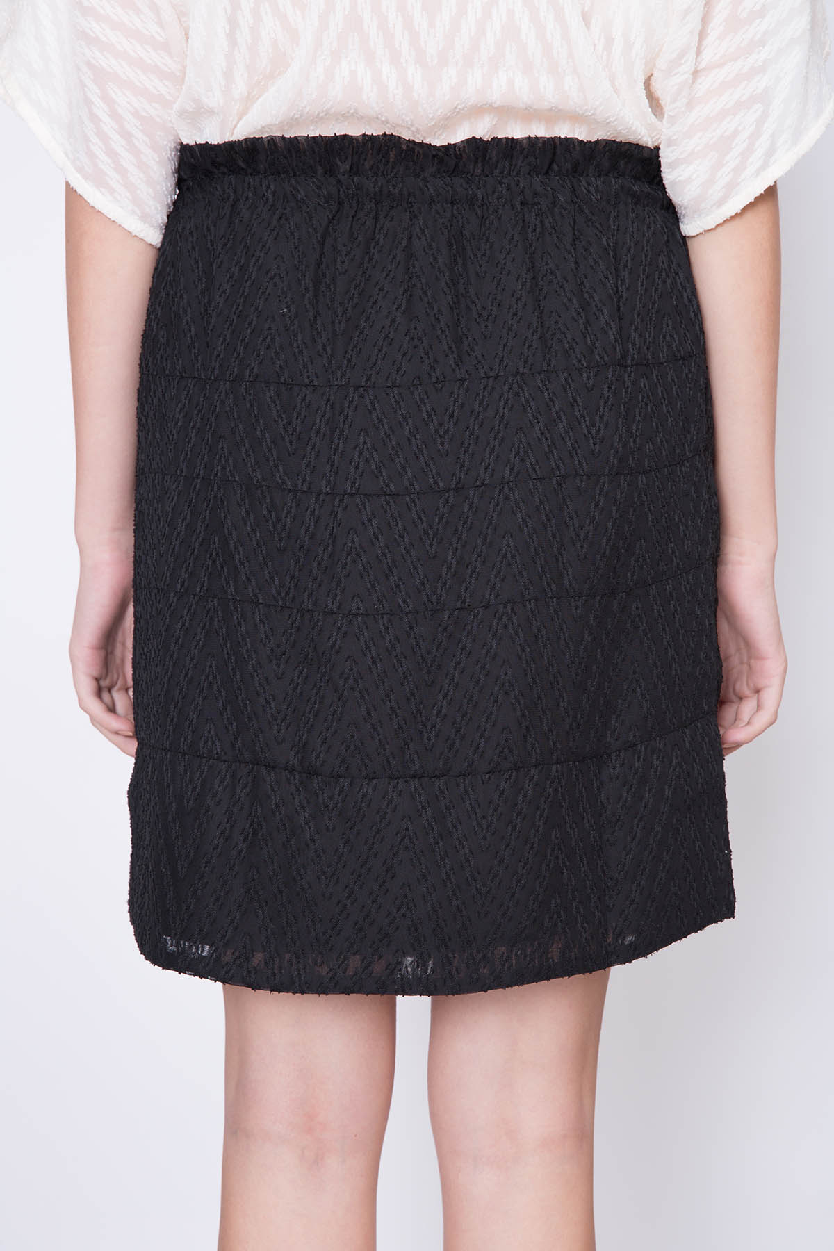 Iro | Broderie Anglaise Mini Skirt - Eyelet Hem - Image 3