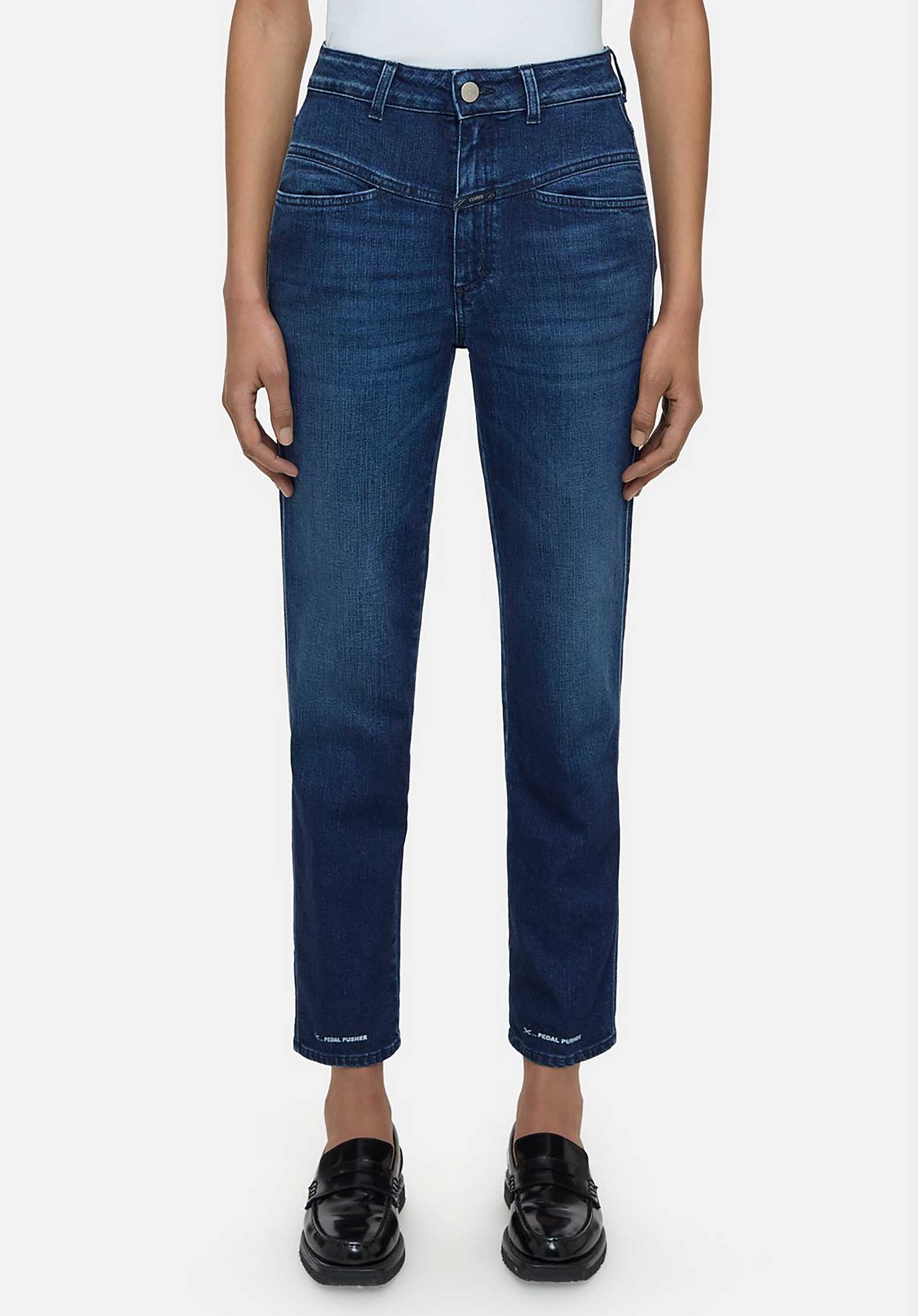 Closed | Pedal Pusher Cropped Jeans - Dark-Blue - Image 2