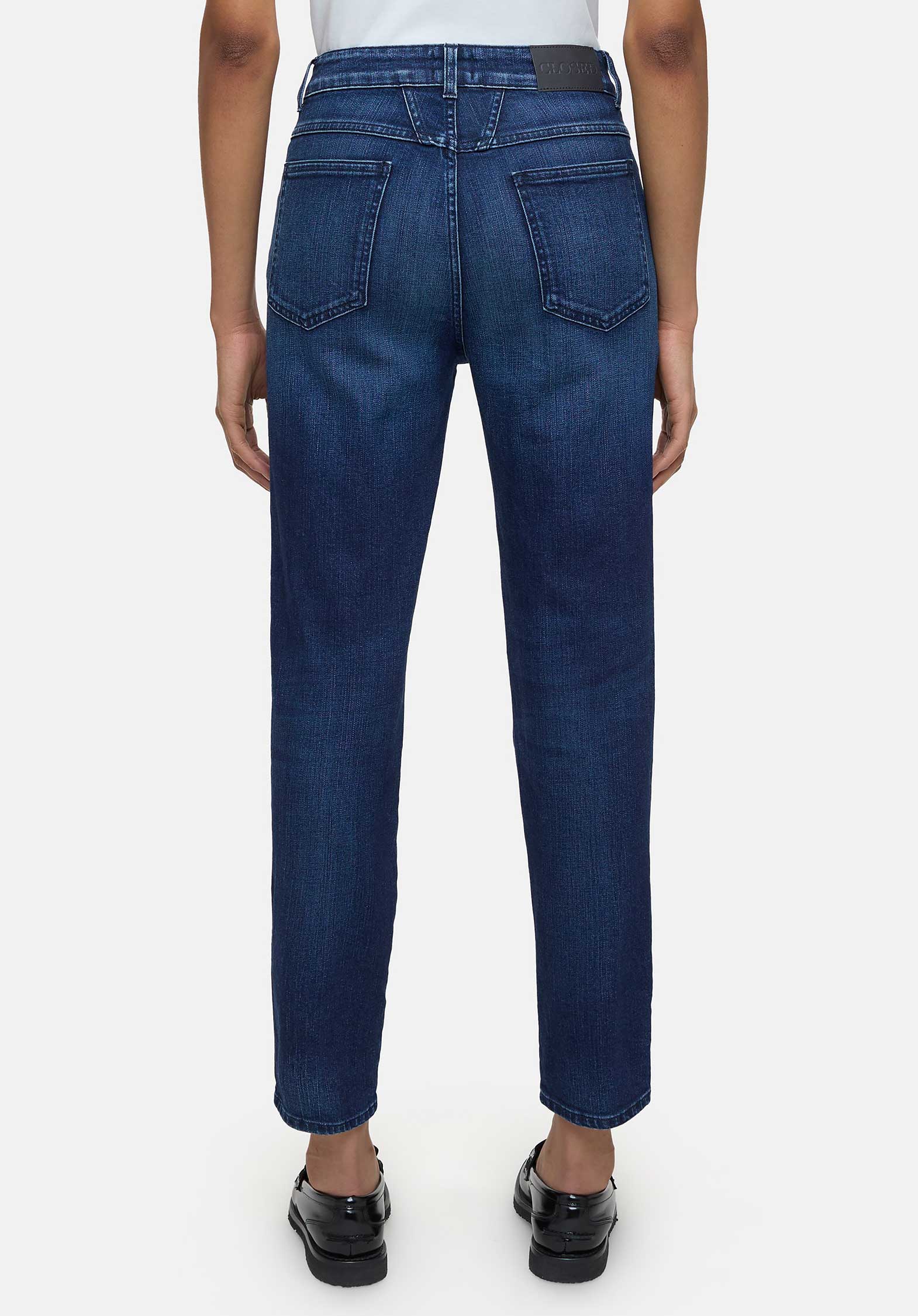 Closed | Pedal Pusher Cropped Jeans - Dark-Blue - Image 3