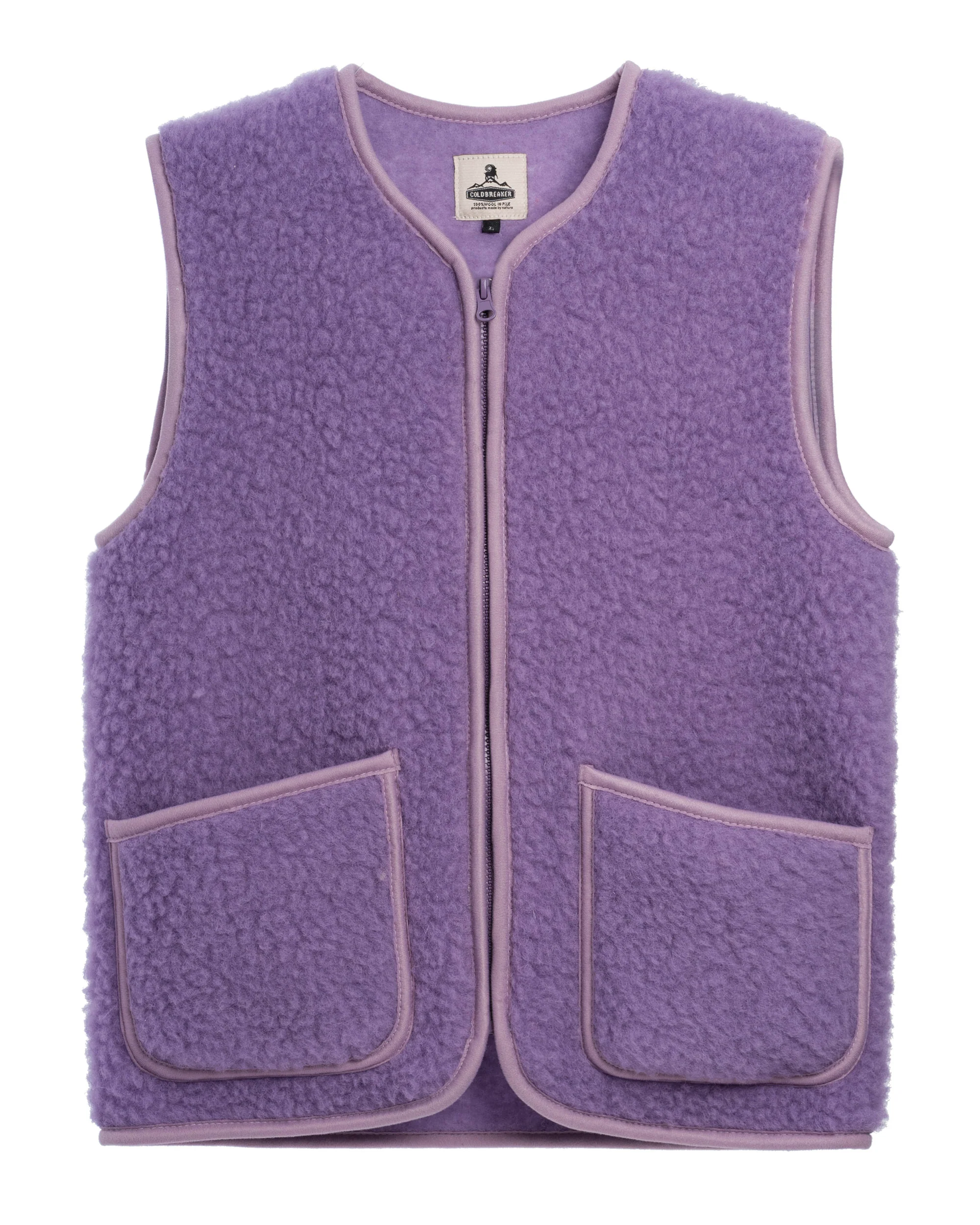 Cold Breaker | Pepitko Wool Vest - Straight Cut with Zip Lilly