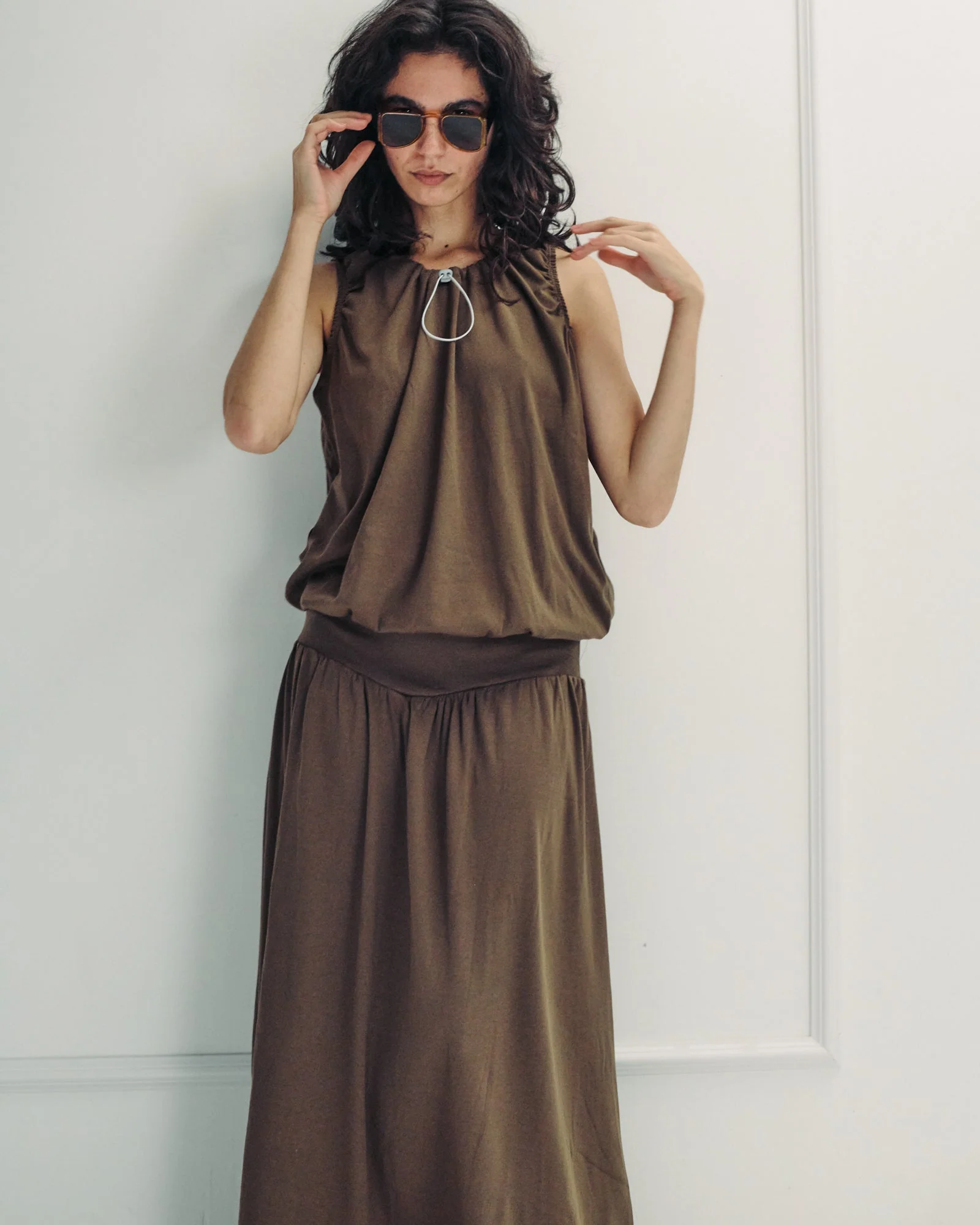 DE Base | Donna Long Skirt - Cotton Chocolate - Image 7