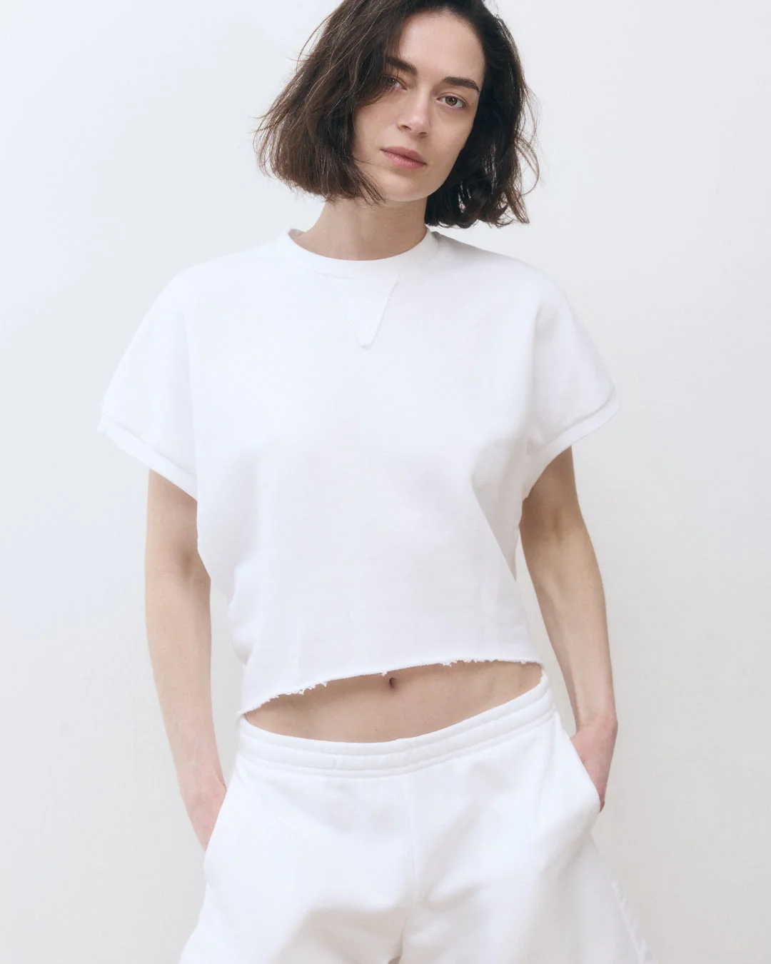 DE Base | Roza T-Shirt - Cropped with Cut-Out White - Image 2