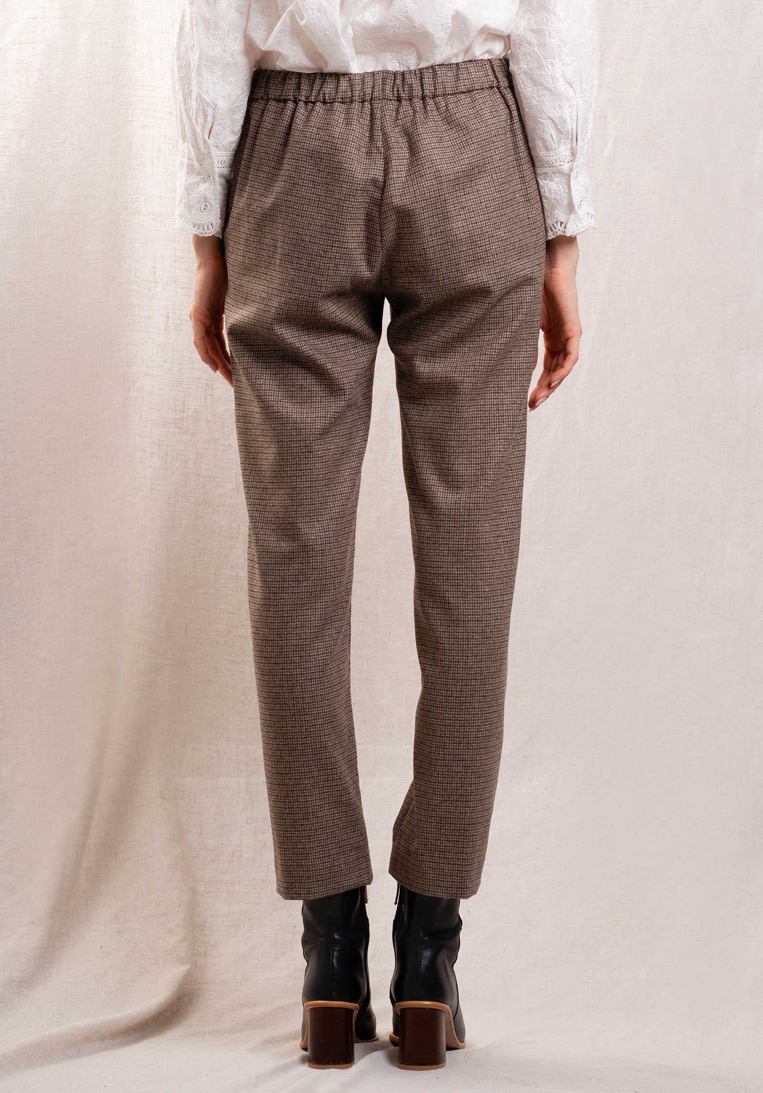 Diega | Wide-Leg Pacifio Trousers - Gris-Taupe - Image 3
