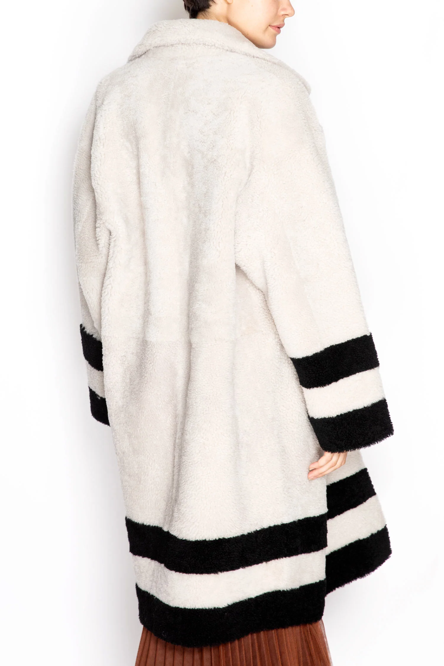 Essentiel Antwerp | Double Breasted Fur Coat - Lamb Leather - Image 3