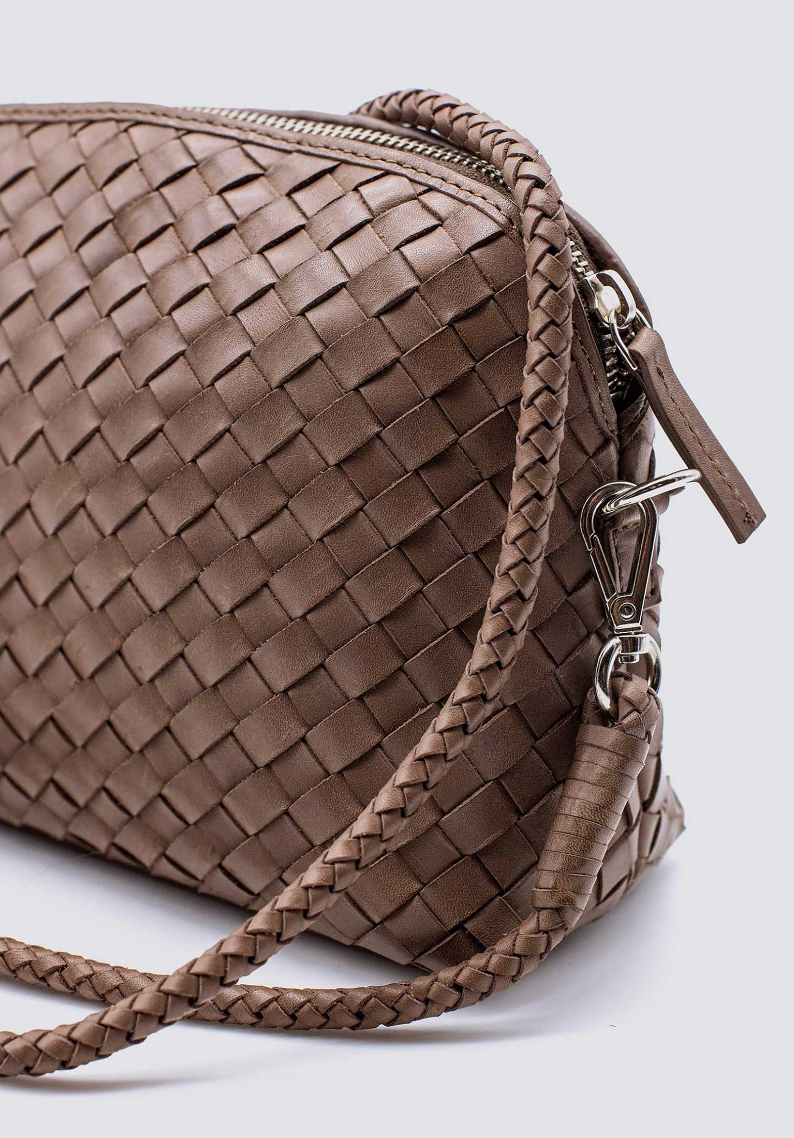 Dragon | Chunky Fell Poch Crossbody Bag - Dark-Brown - Image 5