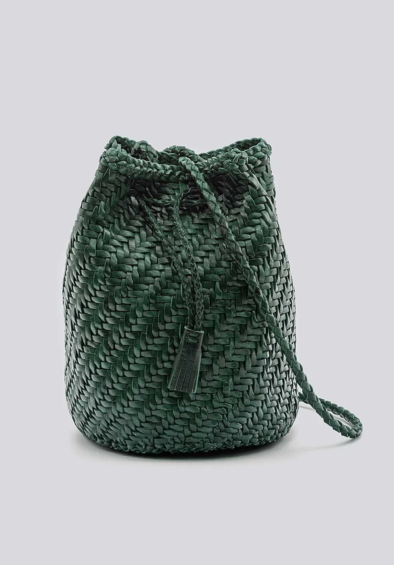 Dragon | Crocheted Goat Leather Crossbody Bag - Green Forest - Image 3