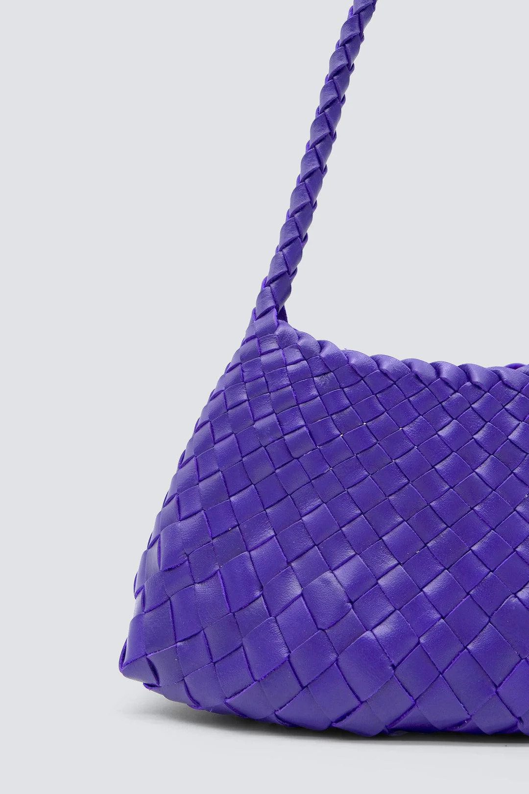 Dragon | Rosanna Woven Buffalo Leather Shoulder Bag Deep-Purple - Image 2