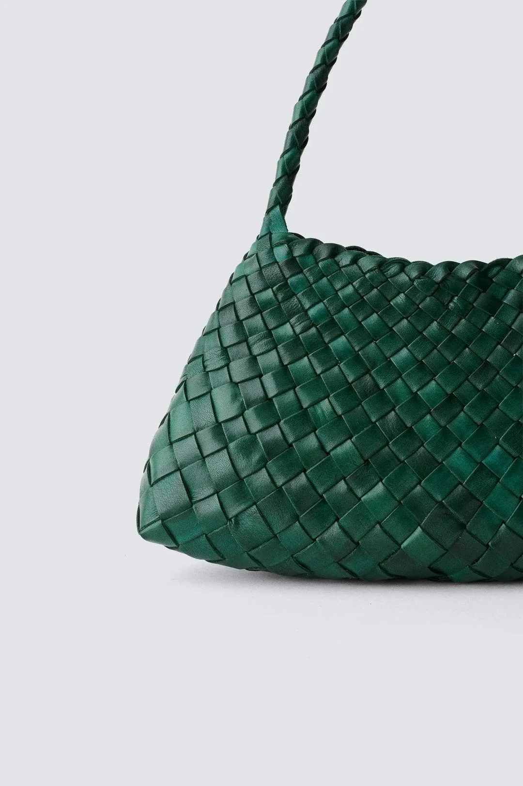 Dragon | Rosanna Handwoven Buffalo Leather Shoulder Bag Forest - Image 5