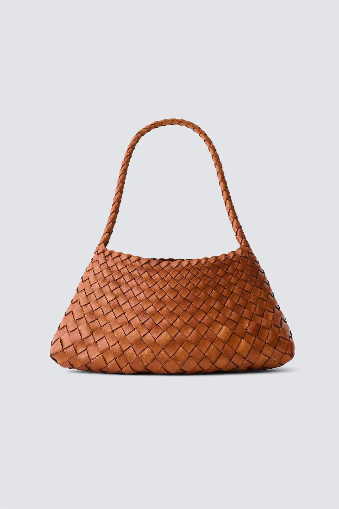 Dragon | Rosanna Handwoven Buffalo Leather Shoulder Bag - Brown Tan