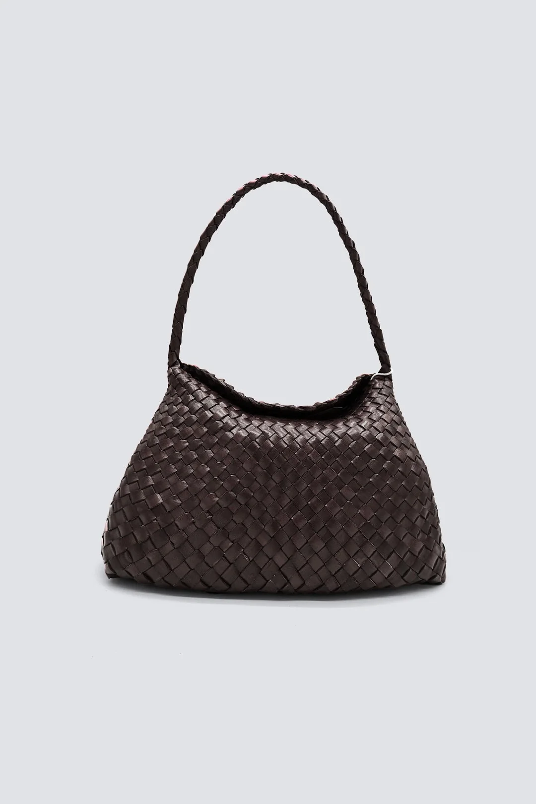 Dragon Diffusion | Santa Maria Shoulder Bag in Buff Calf Leather Dark-Brown