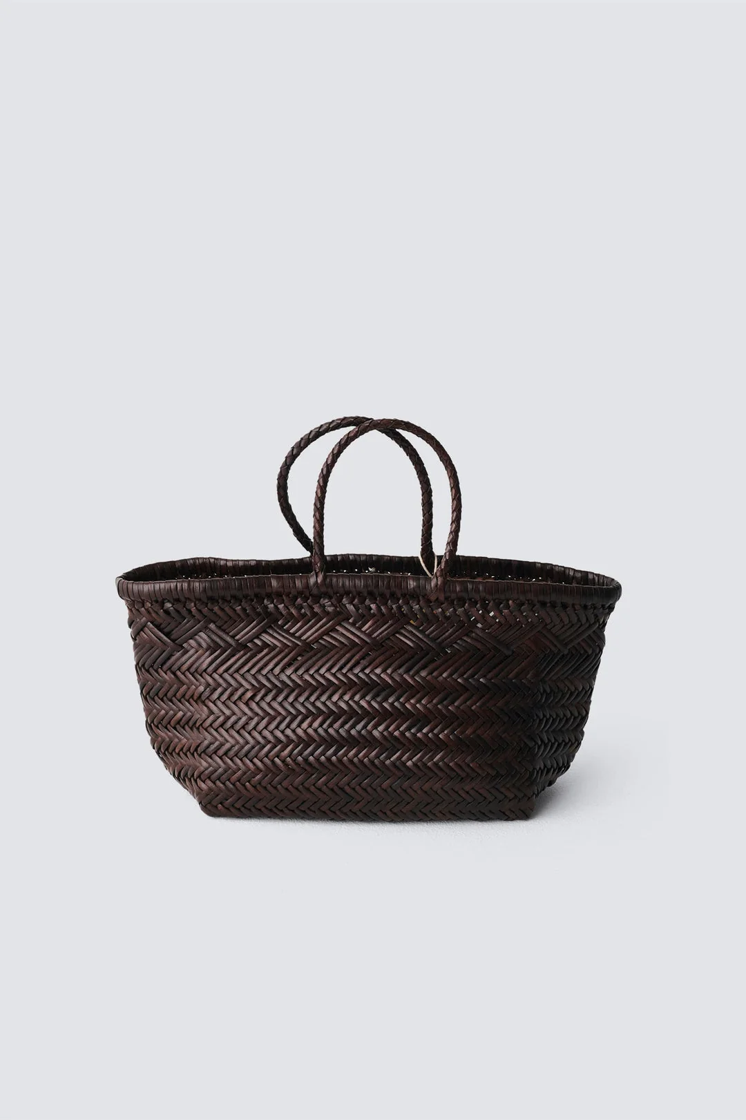 Dragon | Triple 6 Line Small Tote - Hand-Woven Buffalo Calf Black