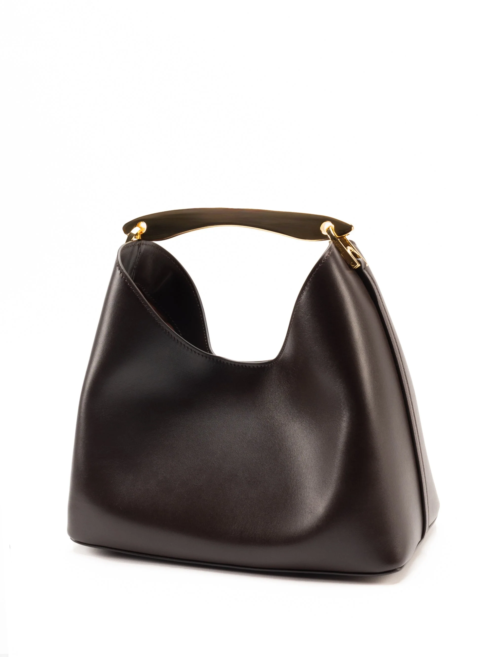 Elleme | Boomerang Large Leather Shoulder Bag - Tobacco Tabacco - Image 3