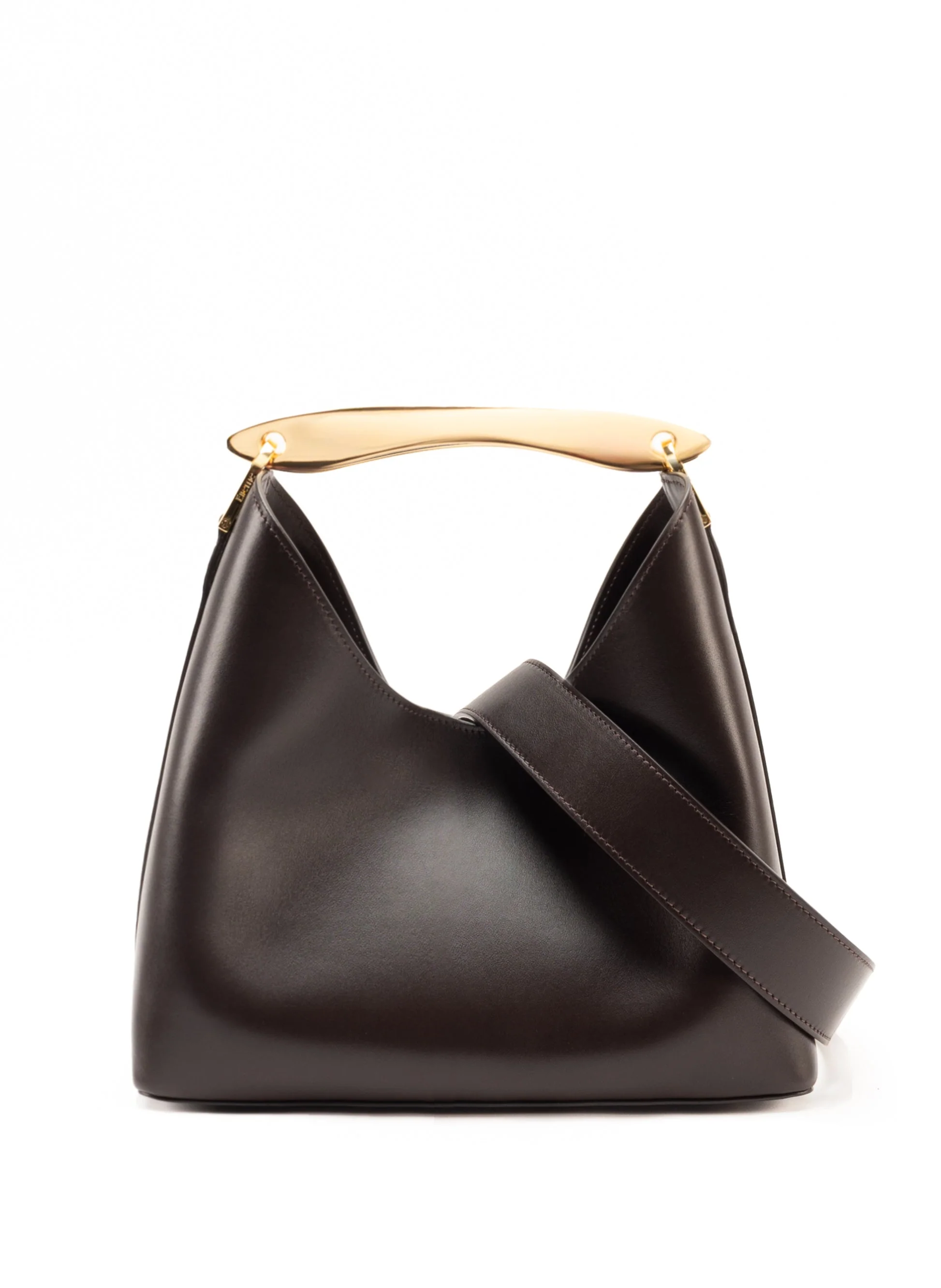 Elleme | Boomerang Large Leather Shoulder Bag - Tobacco Tabacco - Image 4