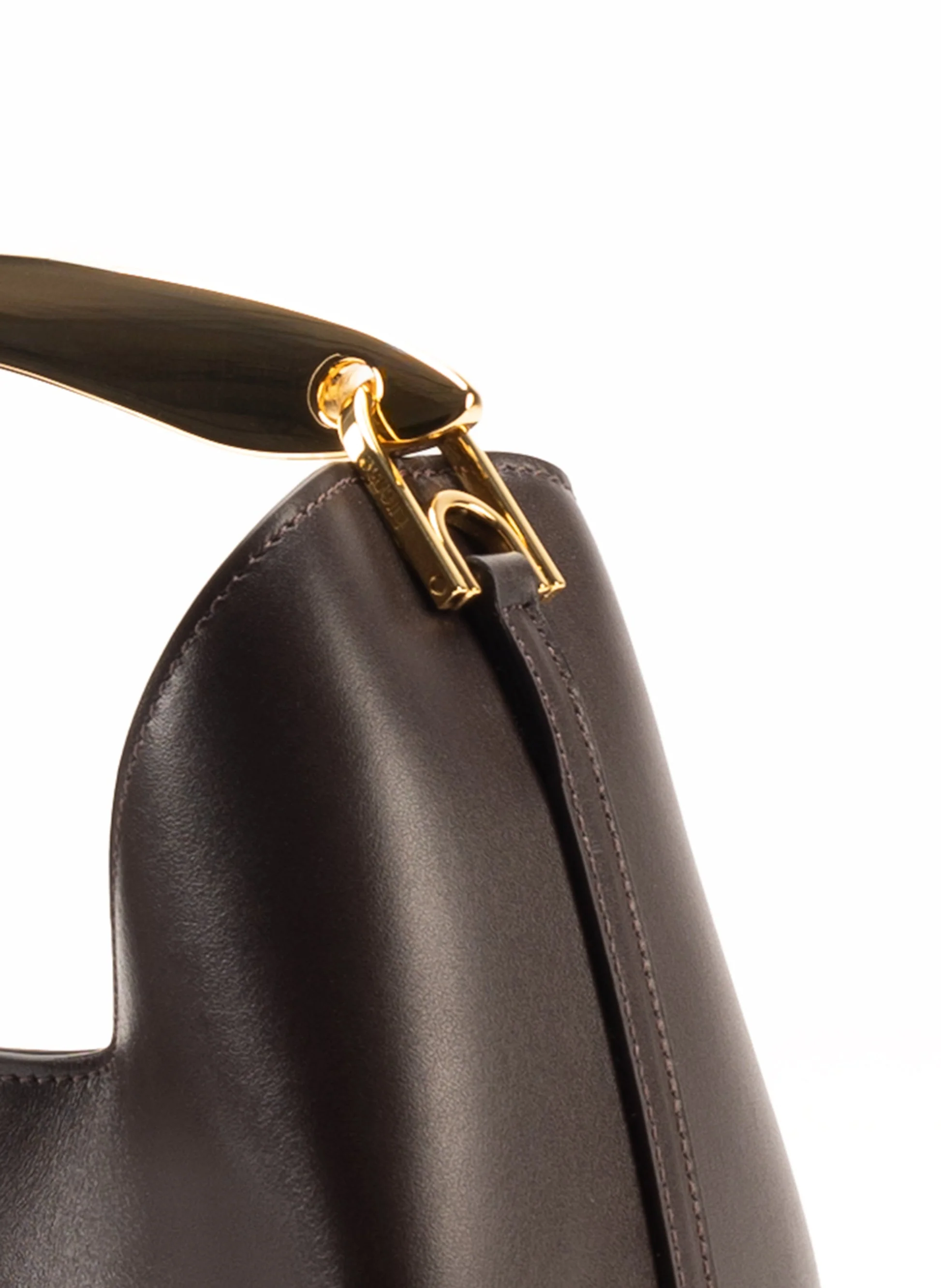 Elleme | Boomerang Large Leather Shoulder Bag - Tobacco Tabacco - Image 5