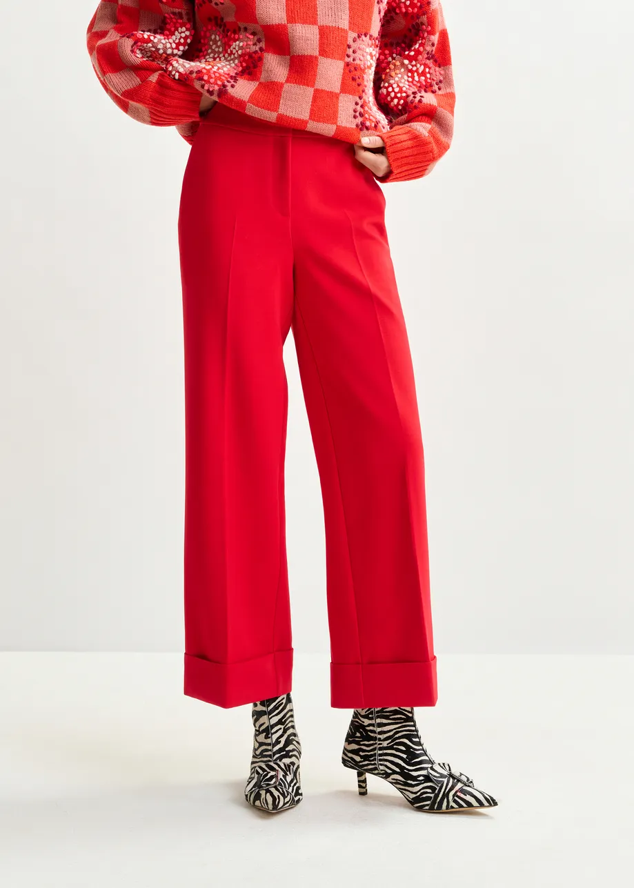 Essentiel Antwerp | Cropped Flared Pant - Vintage Pink Santa-Claus - Image 2
