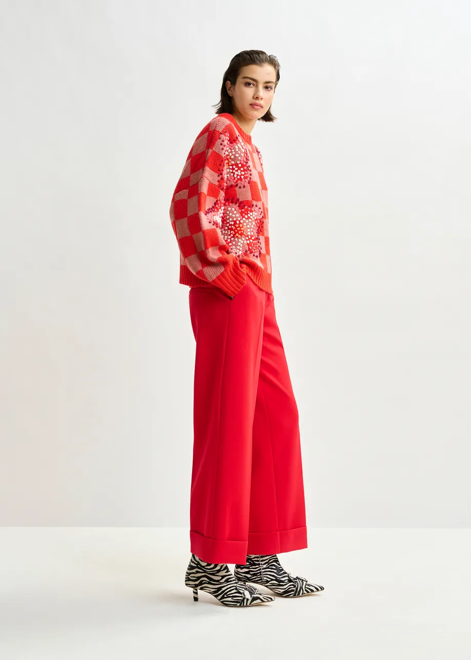 Essentiel Antwerp | Cropped Flared Pant - Vintage Pink Santa-Claus - Image 4