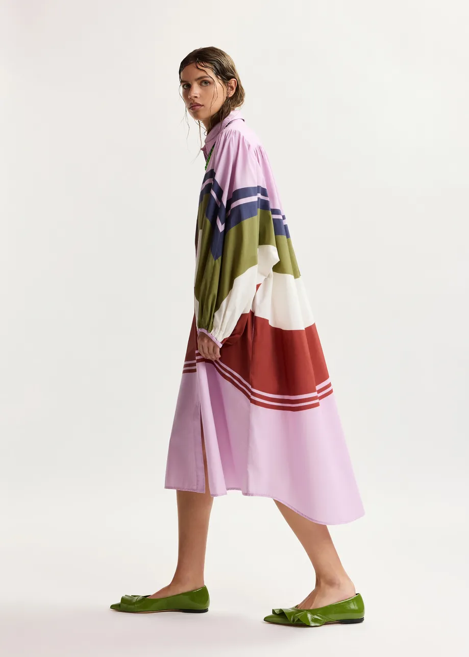 Essentiel Antwerp | Jerulo Oversized Stripe Shirt Dress - Off-White - Image 5