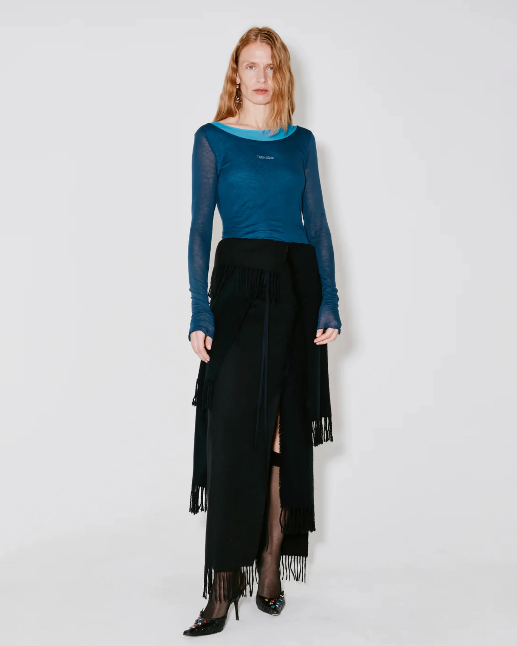 Facon Jacmin | Tia Trompe-lil Jersey Top - Dark-Blue - Image 4