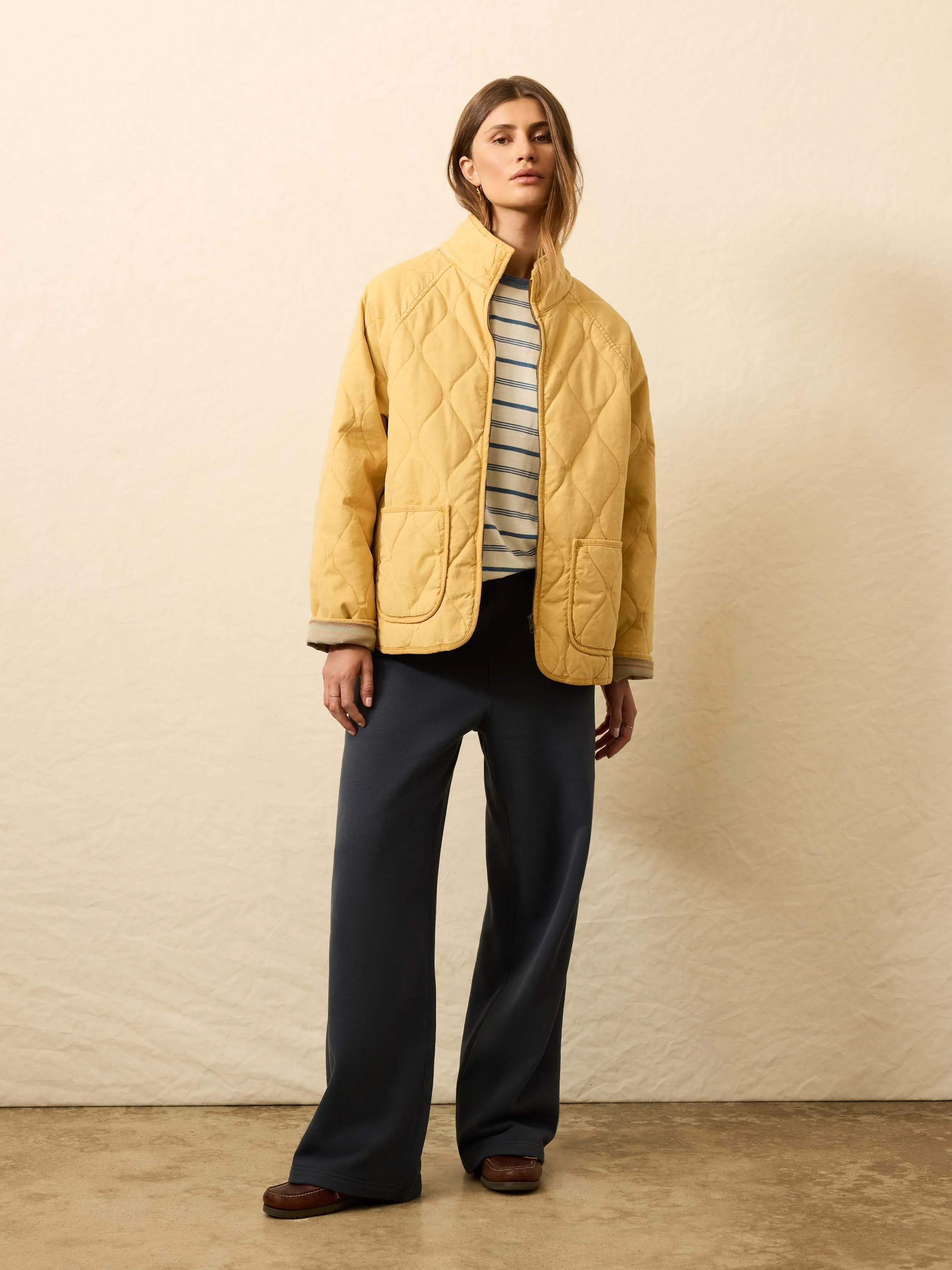 Faherty | Sunwashed Quilted Jacket - Oversized Cotton Trench Tuscan-Sun - Image 2