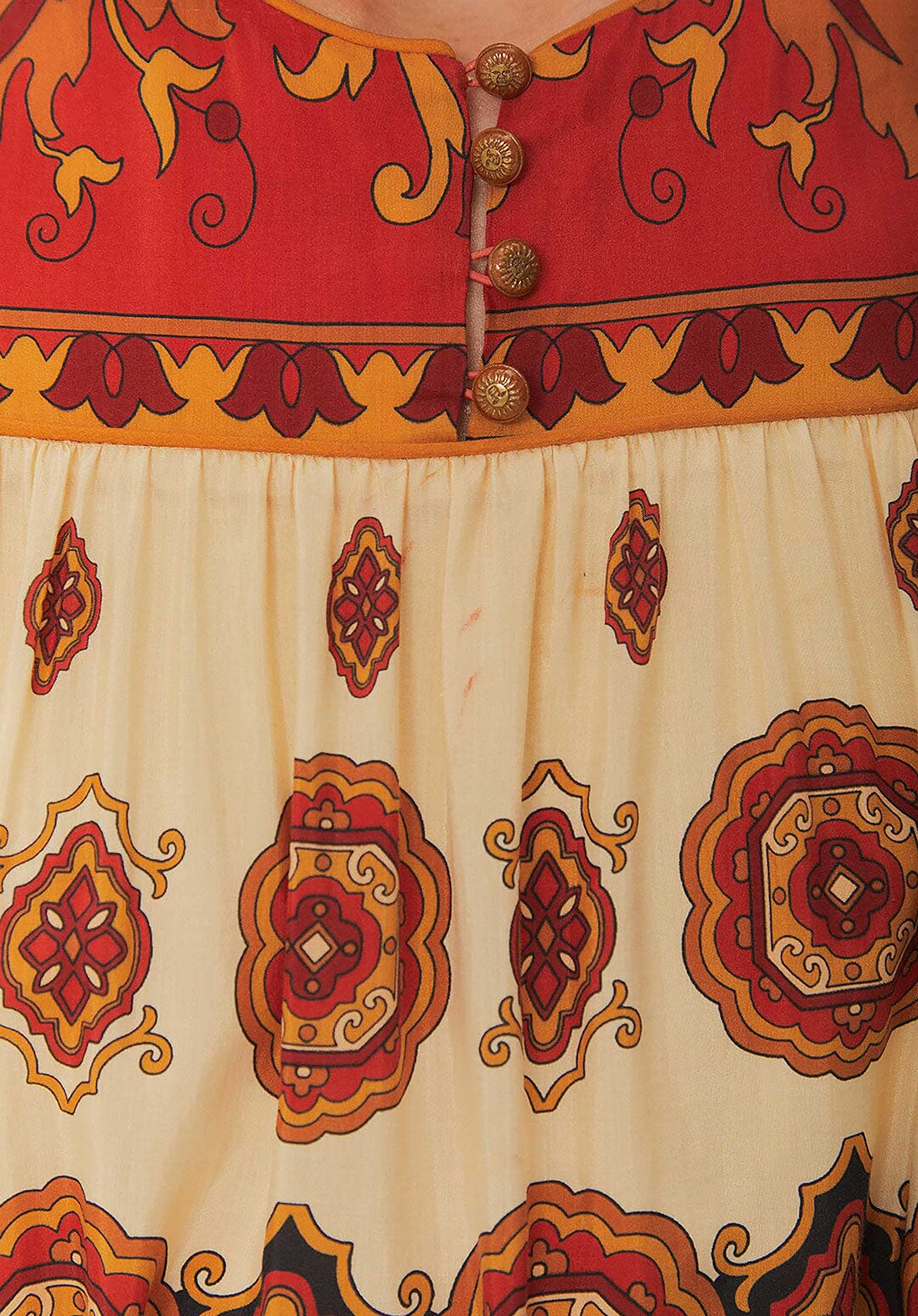 Farm Rio | Ainika Tiles Midi Dress in Cream Ainika-Tiles-Cream - Image 6