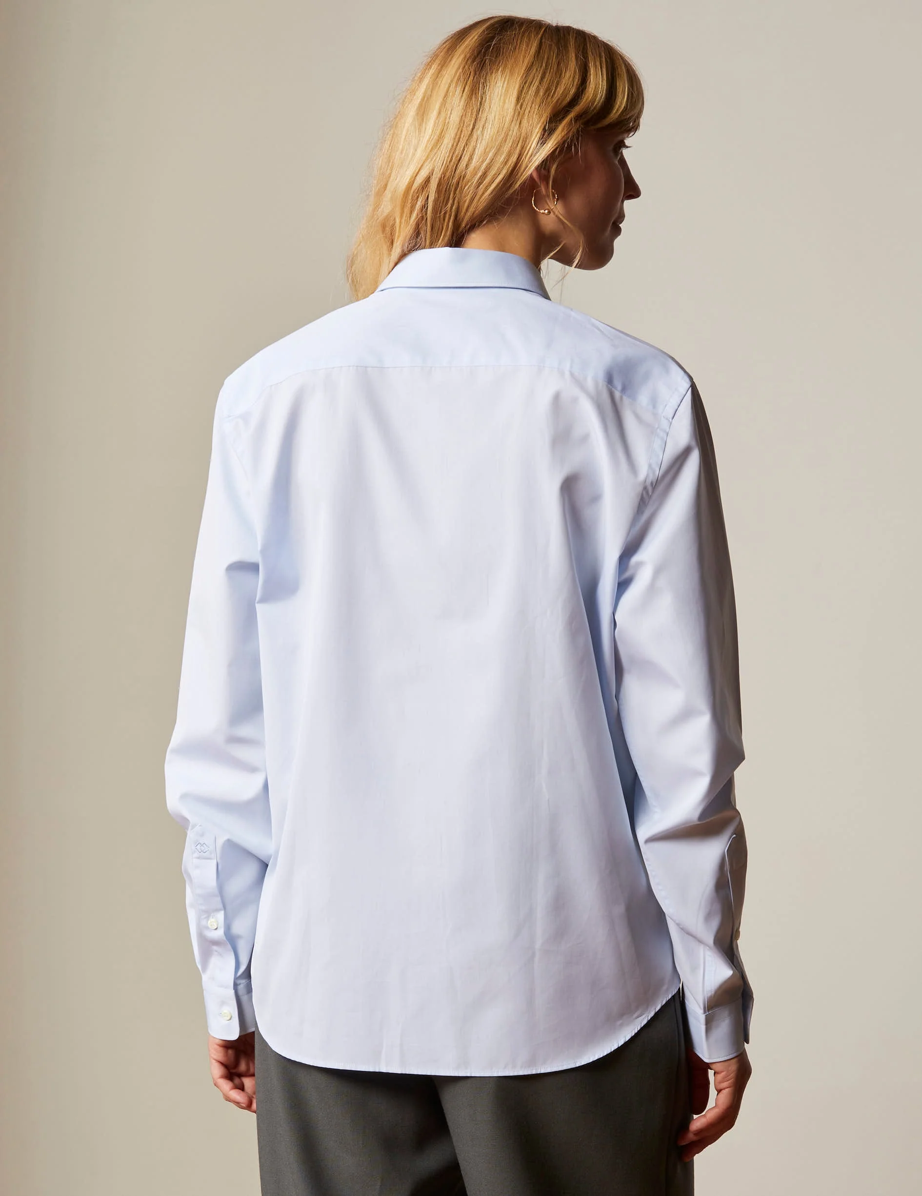 Figaret | Je Taime Poplin Shirt - Red Embroidered Cotton Bleu-Rouge - Image 4