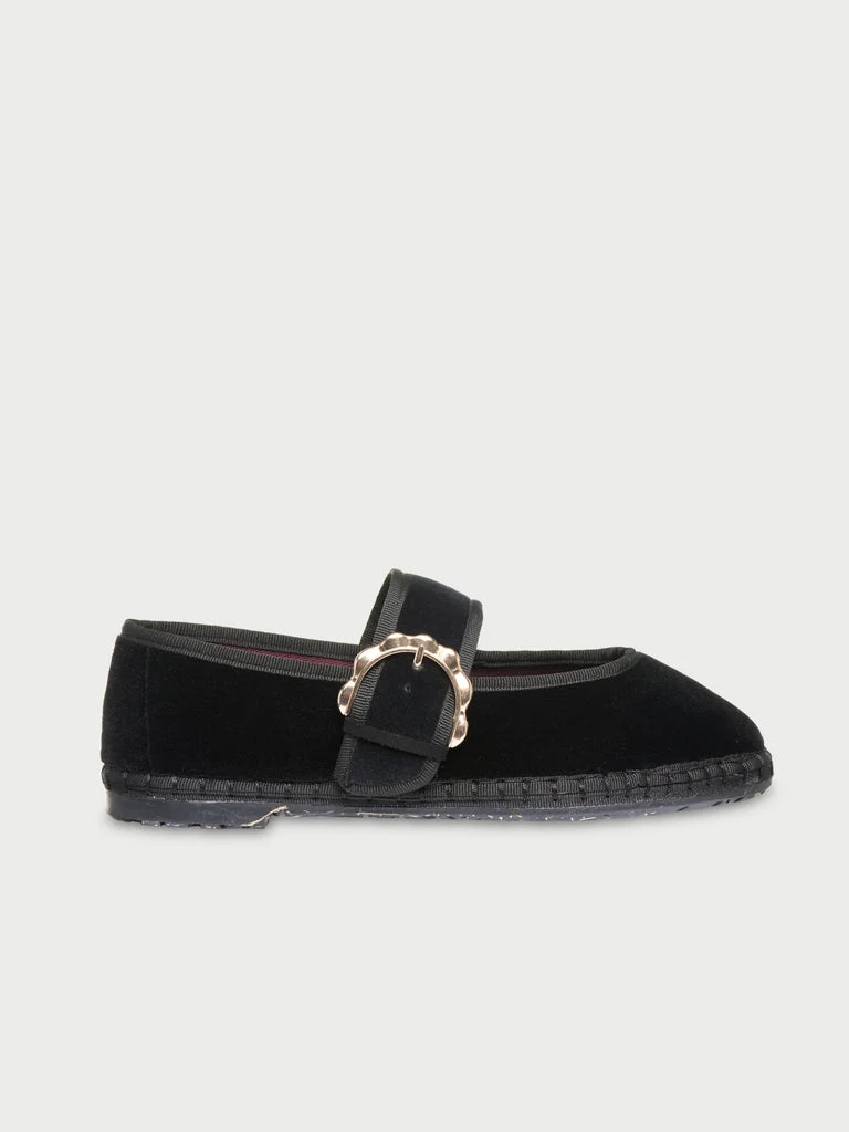 Flabelus | Ballerina Sophie - Velvet Mary Jane Black - Image 2