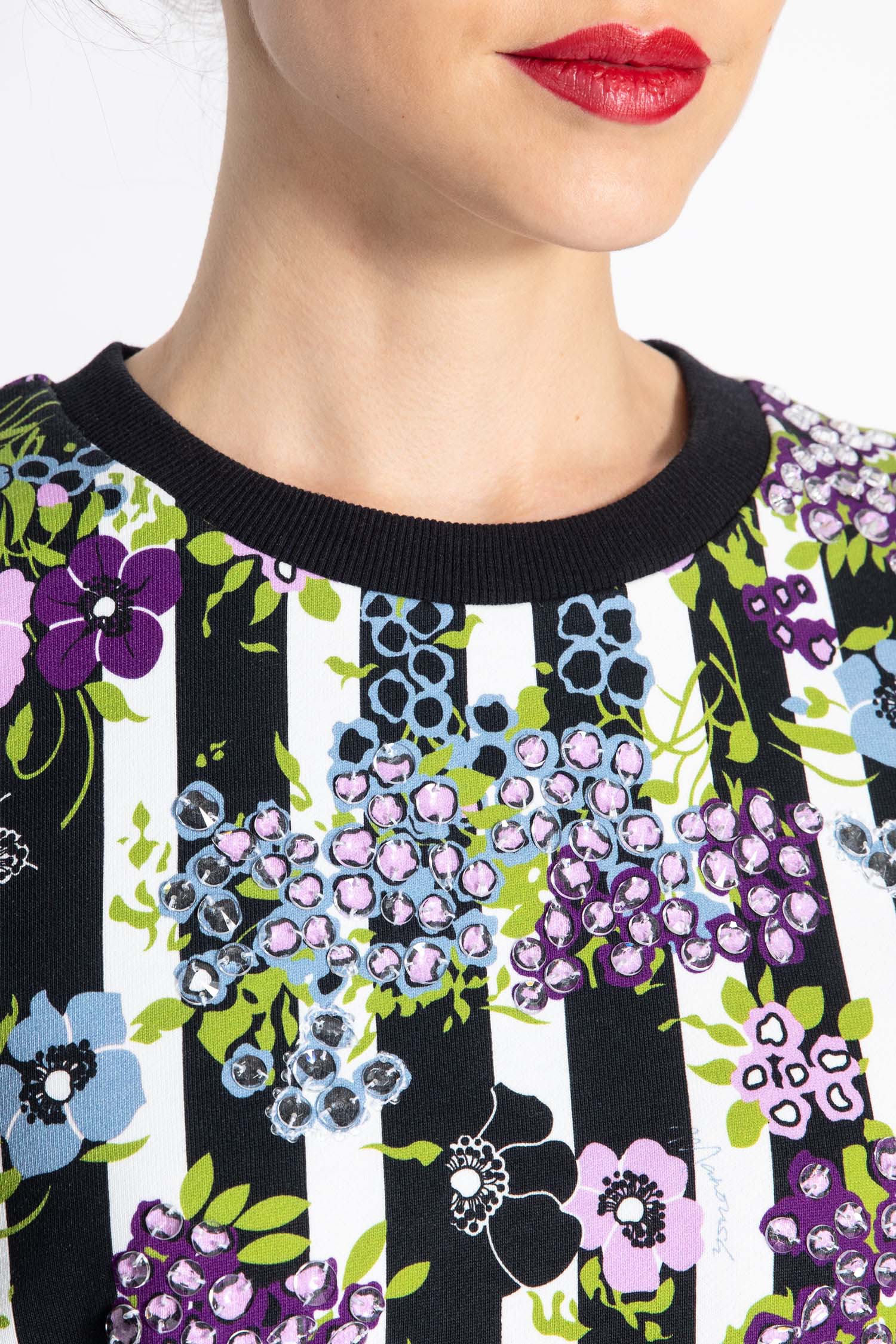 Manoush | Floral Print Striped Cotton Top - Relaxed Fit - Image 4