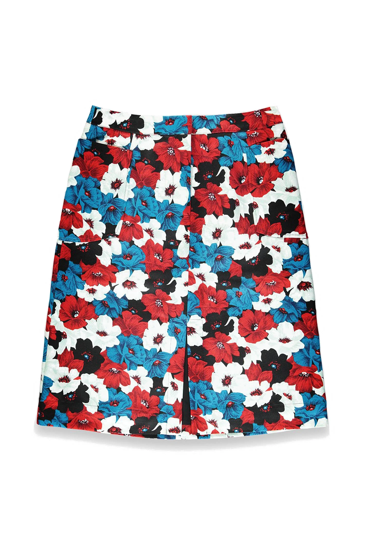 Essentiel Antwerp | Floral Printed A-Line Skirt with Front Split - Image 5