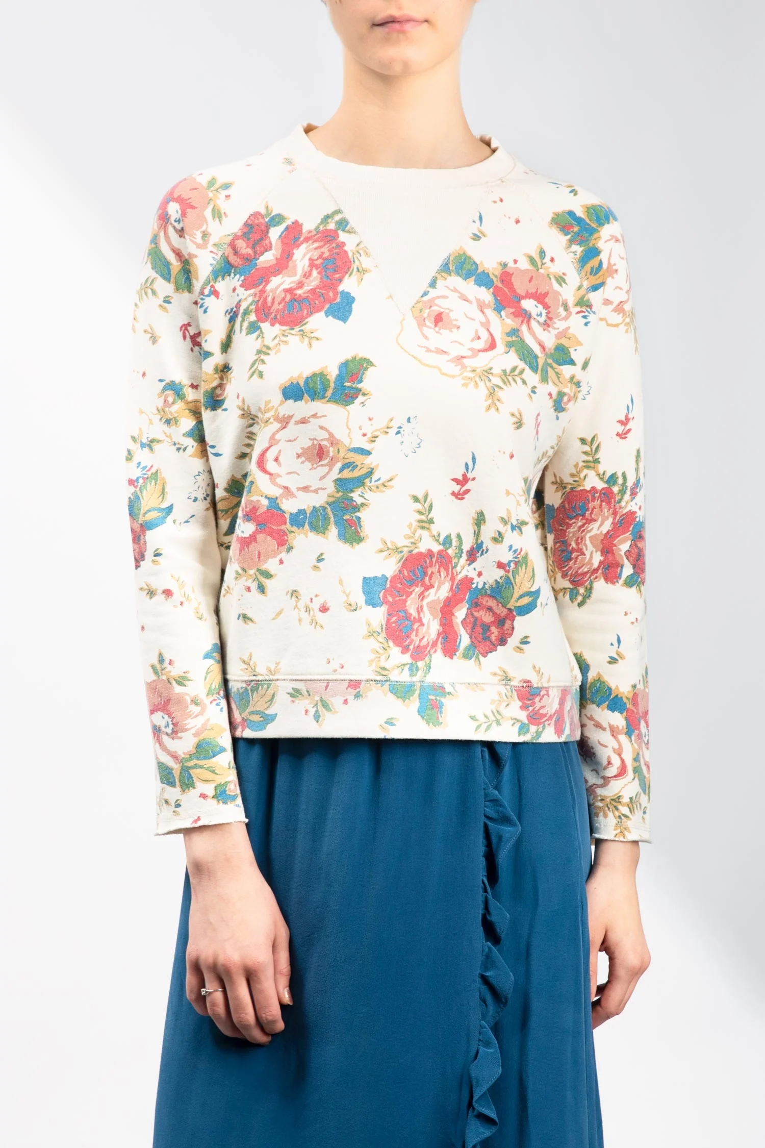 Leon & Harper | Floral Printed Sweatshirt - Oversized Cotton Jersey