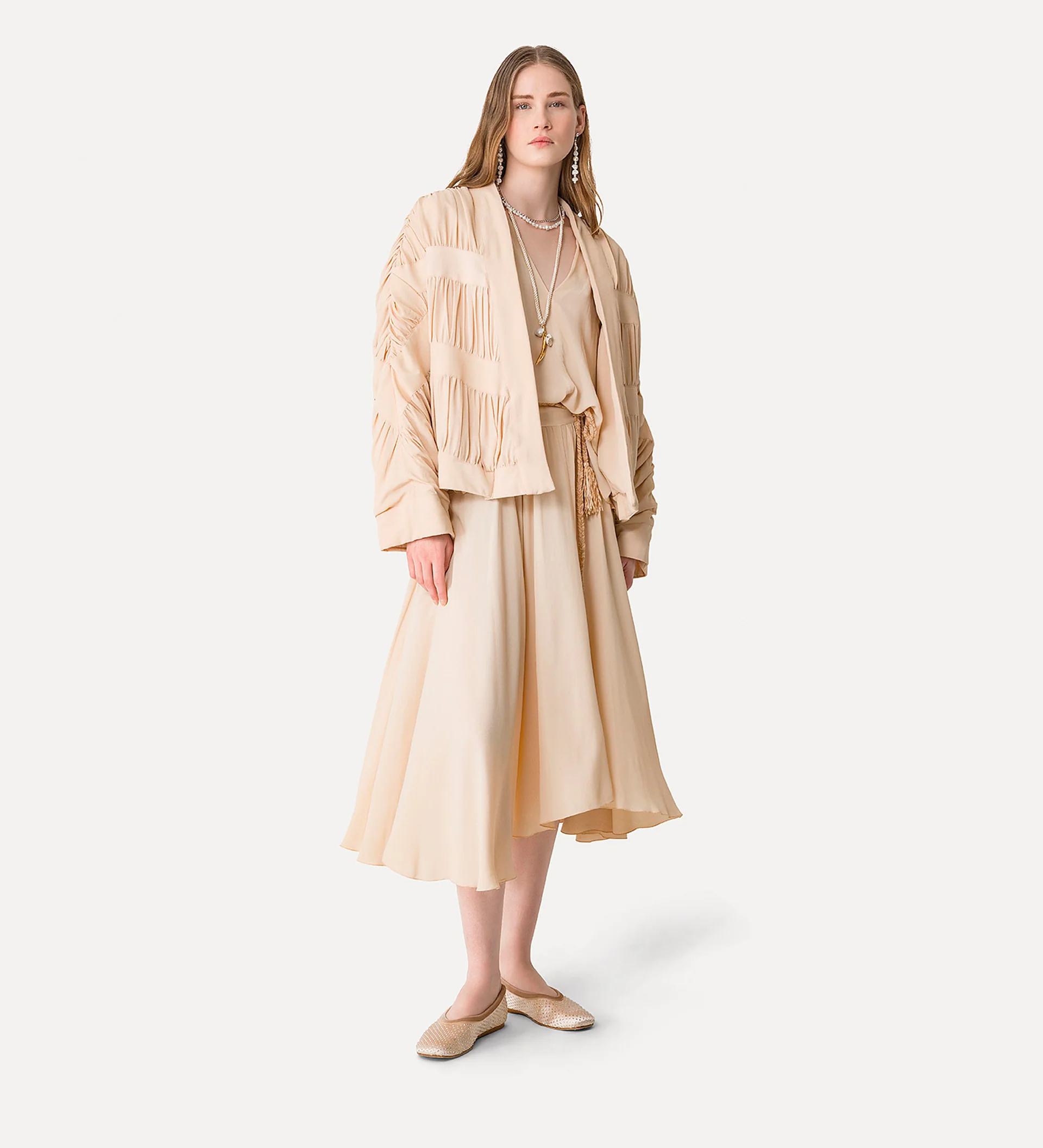 Forte Forte | Relaxed Viscose Coat-Jacket - Off-White Juta - Image 4