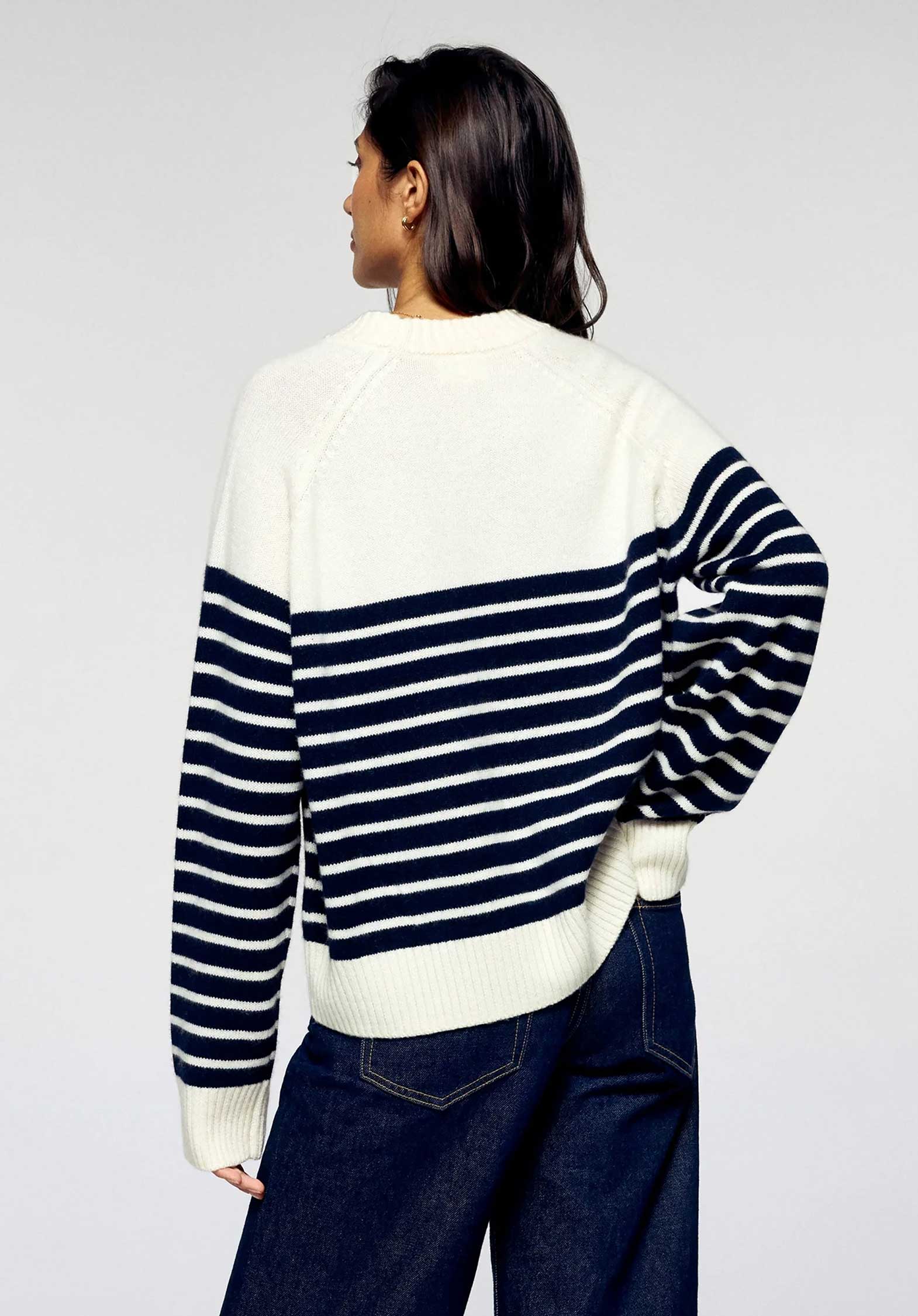 From Future | Striped Cashmere Sailor Sweater – Ecru - Image 3