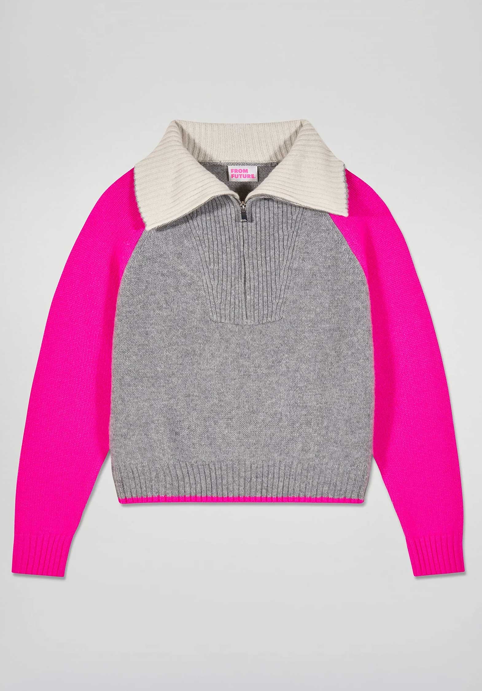 From Future | 6-Ply Cashmere Turtleneck - Contrast Neck Gris-Chine-Fonce-F - Image 4