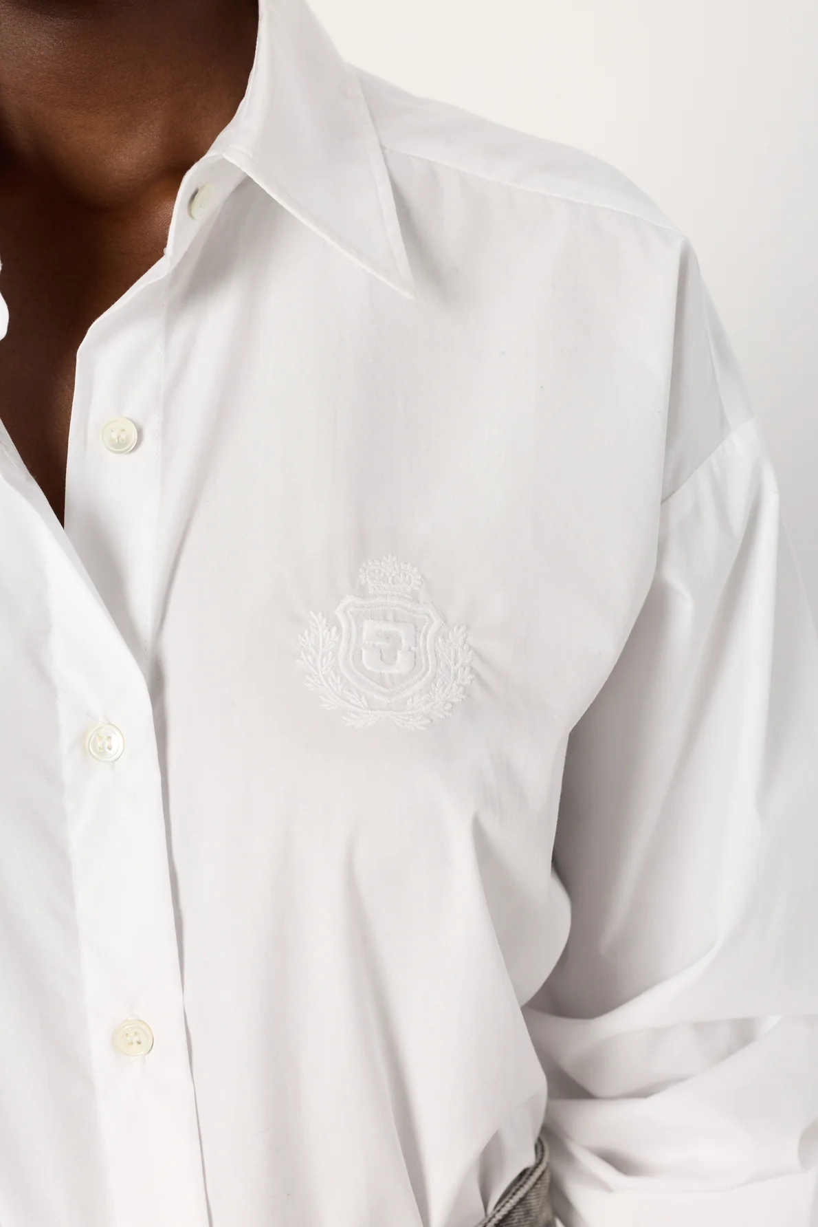 Gérard Darel | Alix Embroidered Coat-of-Arms Blouse - White - Image 6