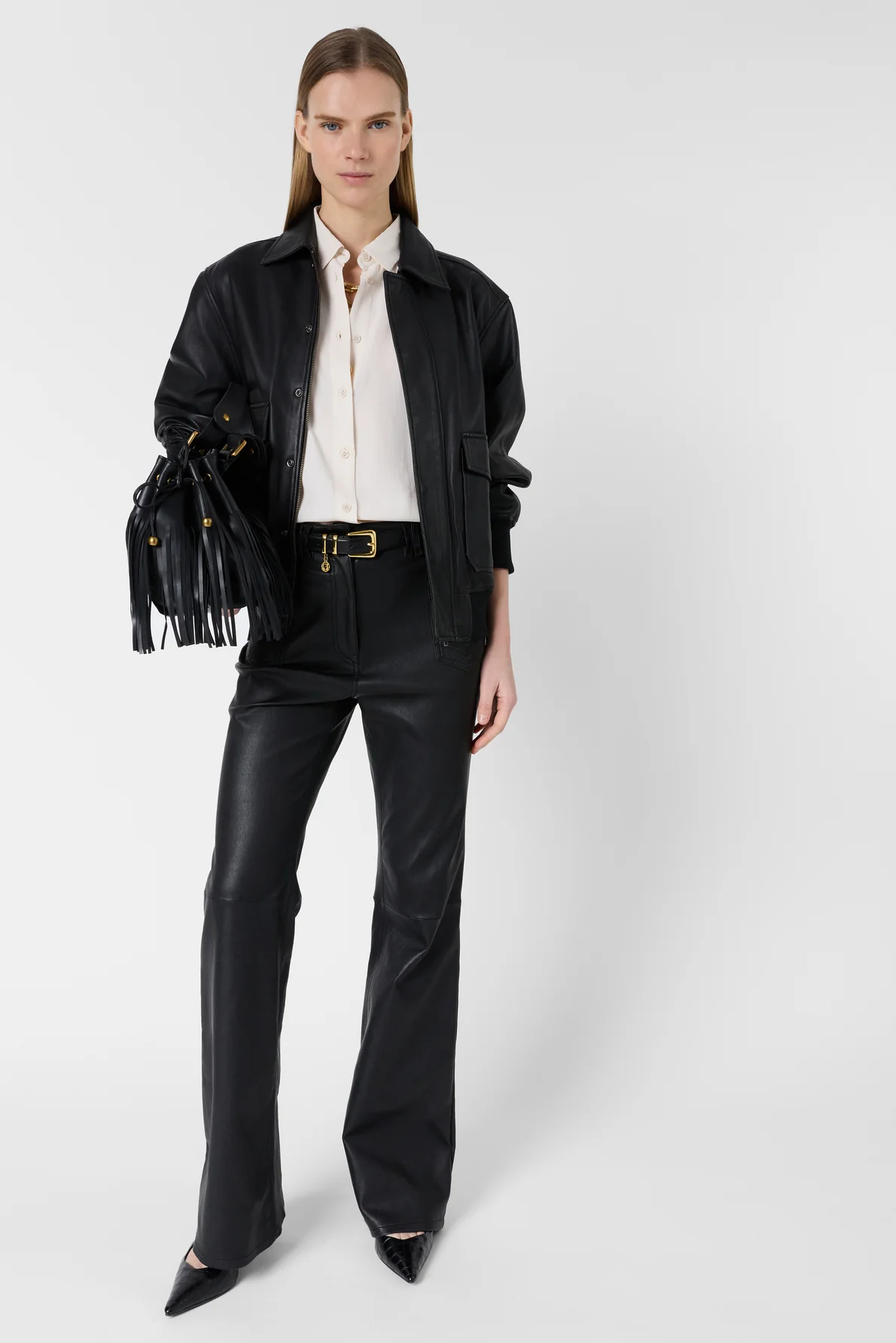 Gérard Darel | Cirae Oversized Silk-Touch Blouse - Soft Beige - Image 3