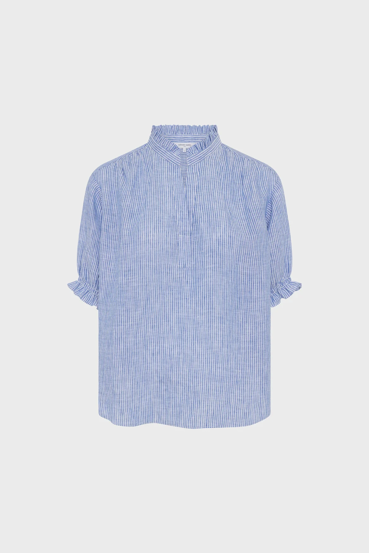 Gérard Darel | Cezia Women's Blouse - Percent Linen - And White Striped Blue