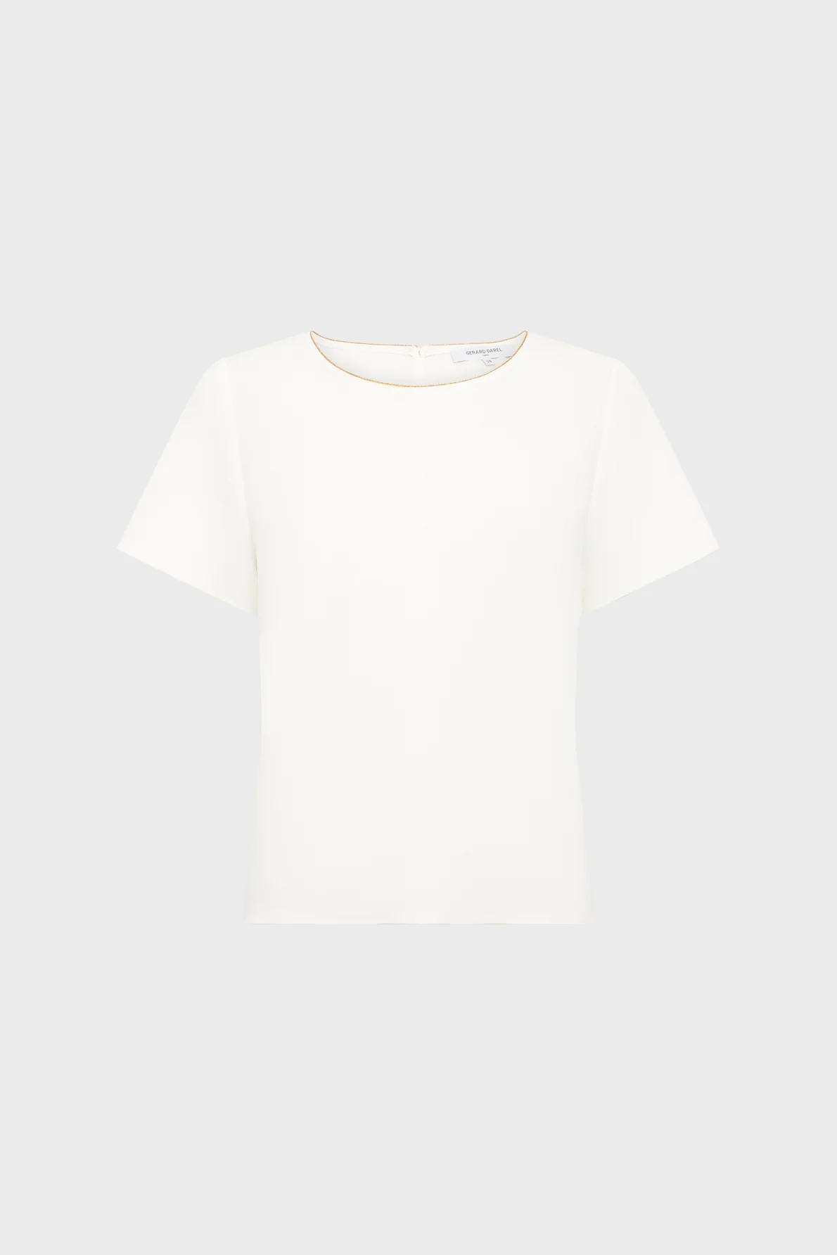 Gérard Darel | Ciara Blouse - with Gold Collar Trim Ecru