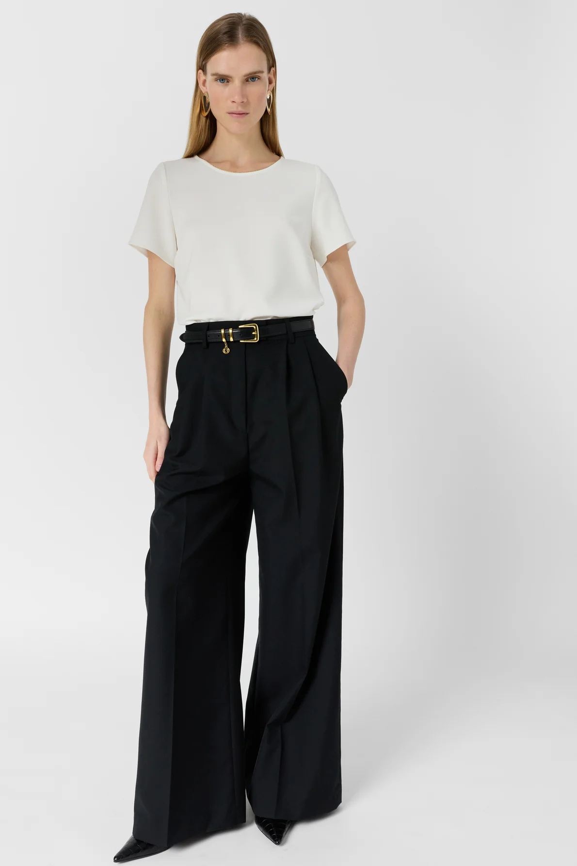 Gérard Darel | Ciara Blouse - with Gold Collar Trim Ecru - Image 8