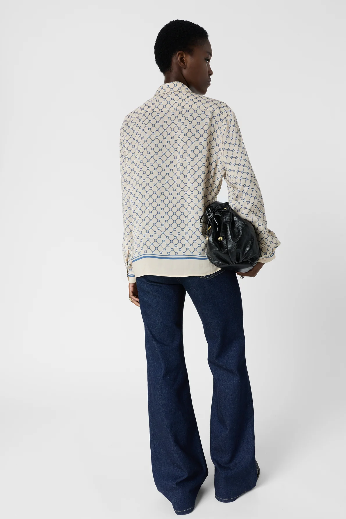 Gérard Darel | Clariane Blouse - Monogram Blue - Image 4