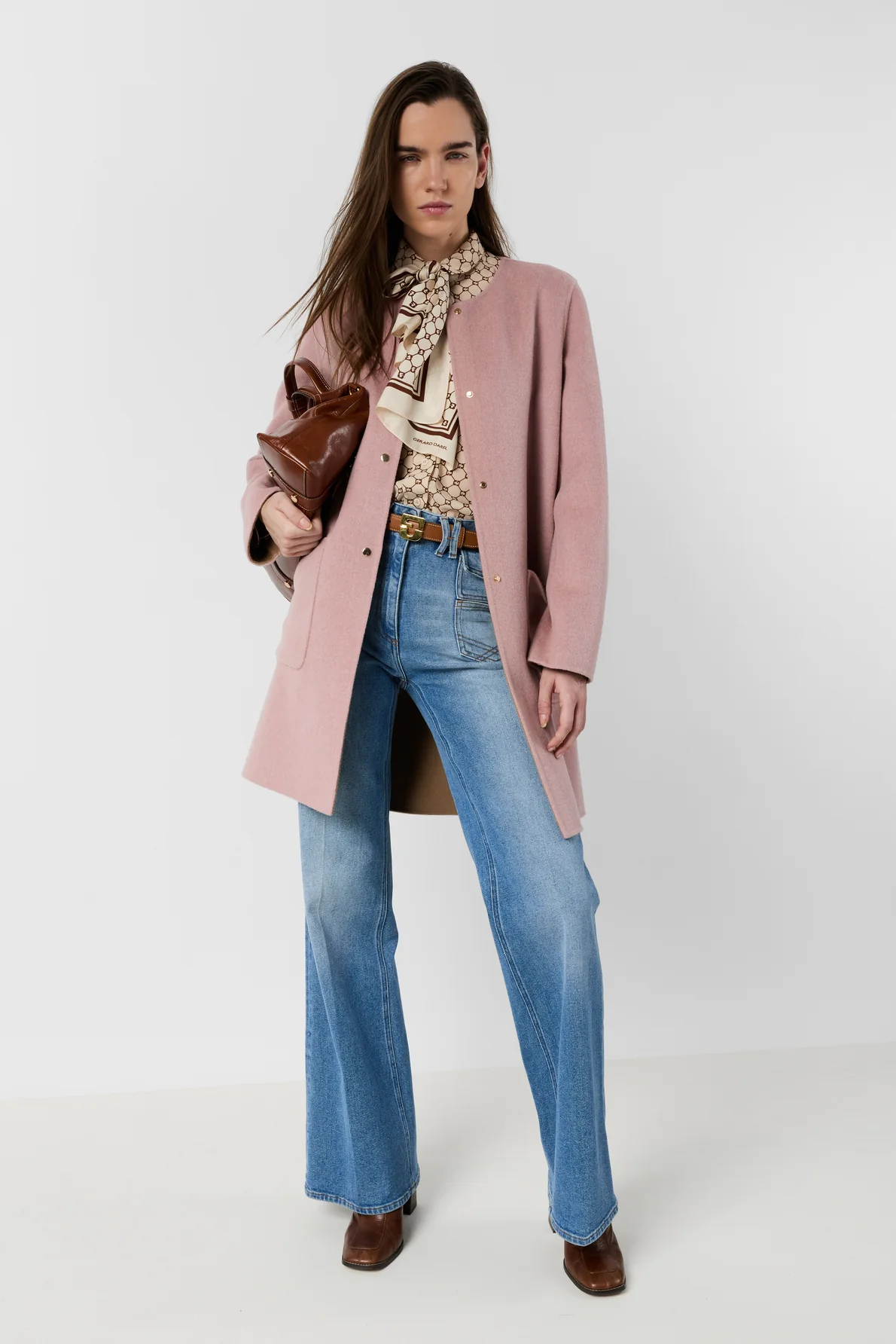 Gérard Darel | Precilia Reversible Wool Coat - Camel & Pink - Image 3