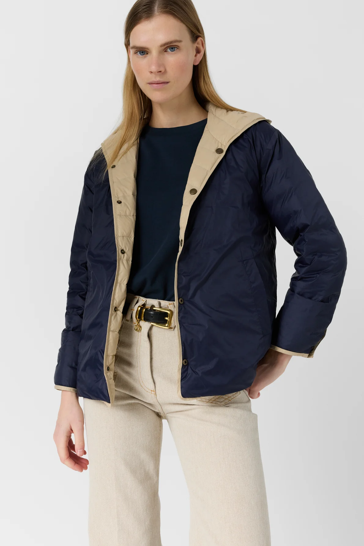Gérard Darel | Priscille Reversible Coat - & Navy Sand - Image 5