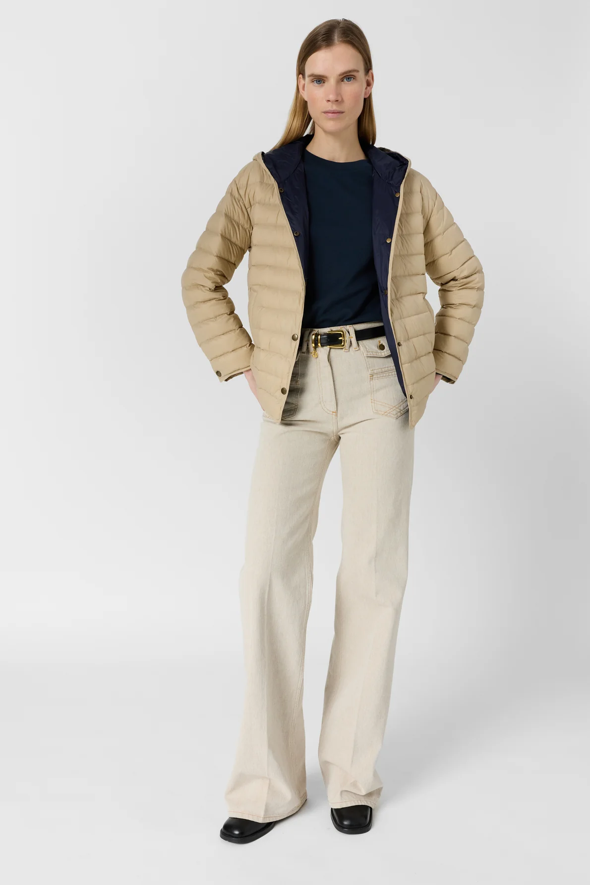 Gérard Darel | Priscille Reversible Coat - & Navy Sand - Image 8