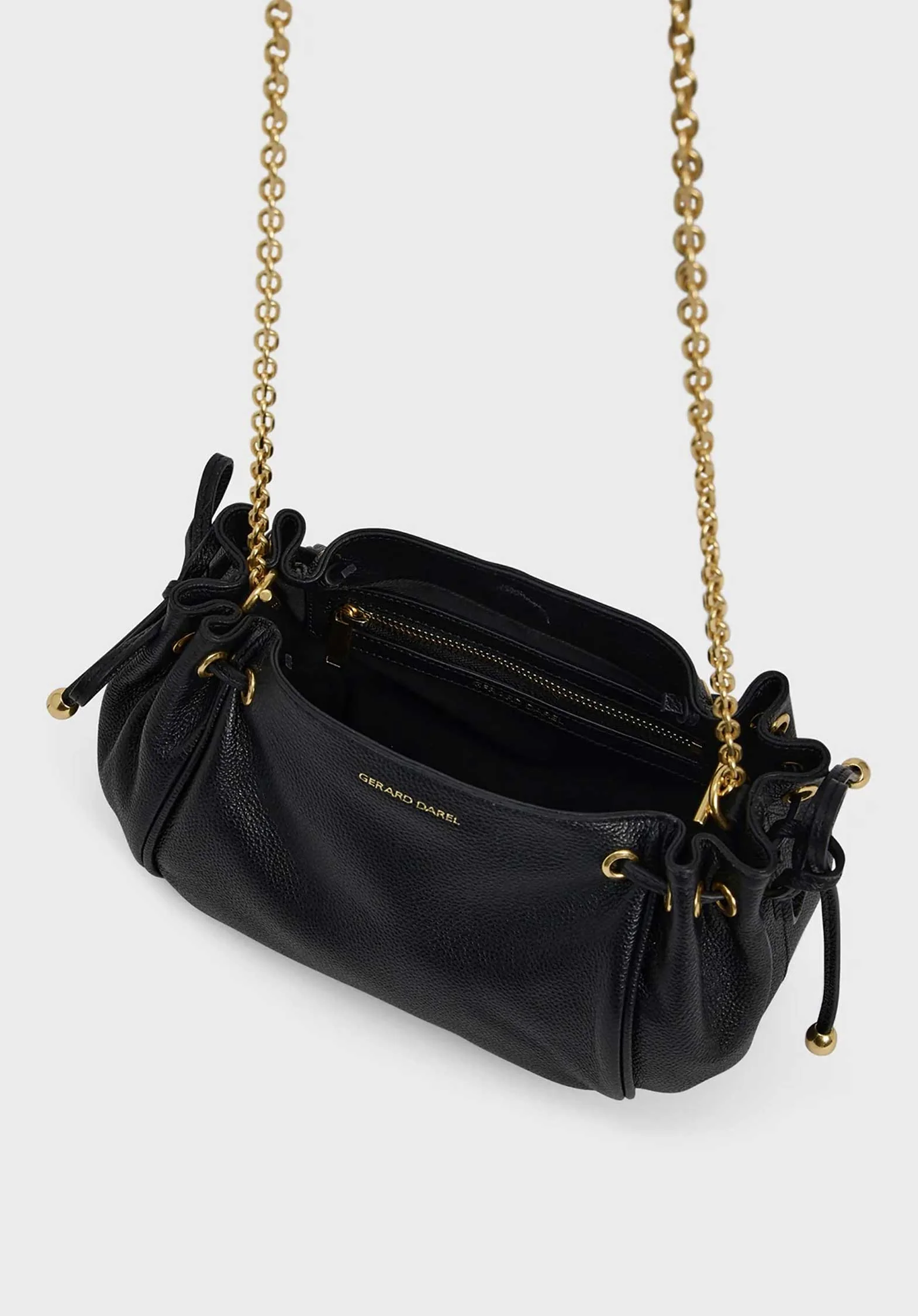 Gérard Darel | Mini 24 Crossbody Bag - Cowhide Leather Black - Image 4