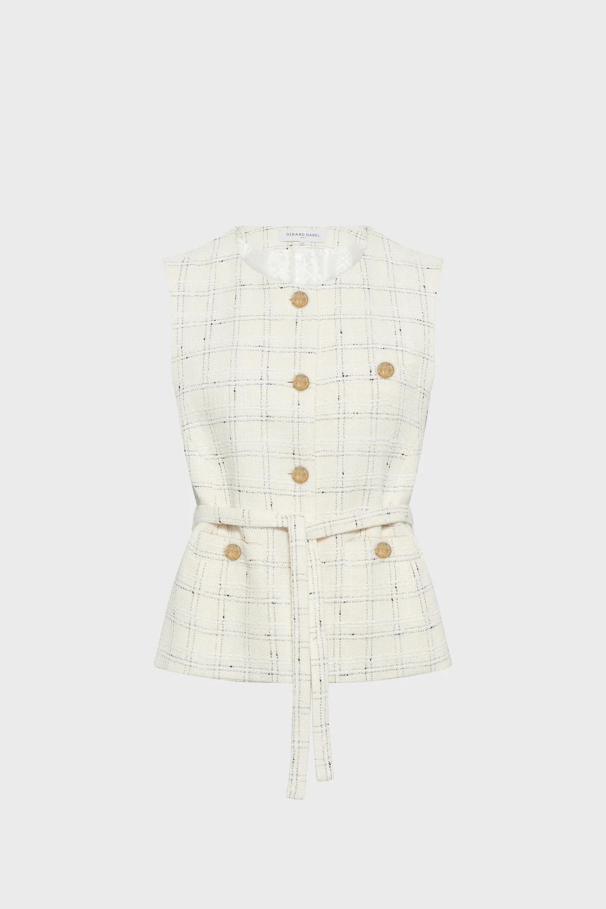 Gérard Darel | Tillie Vest-Jacket - Tweed Ecru