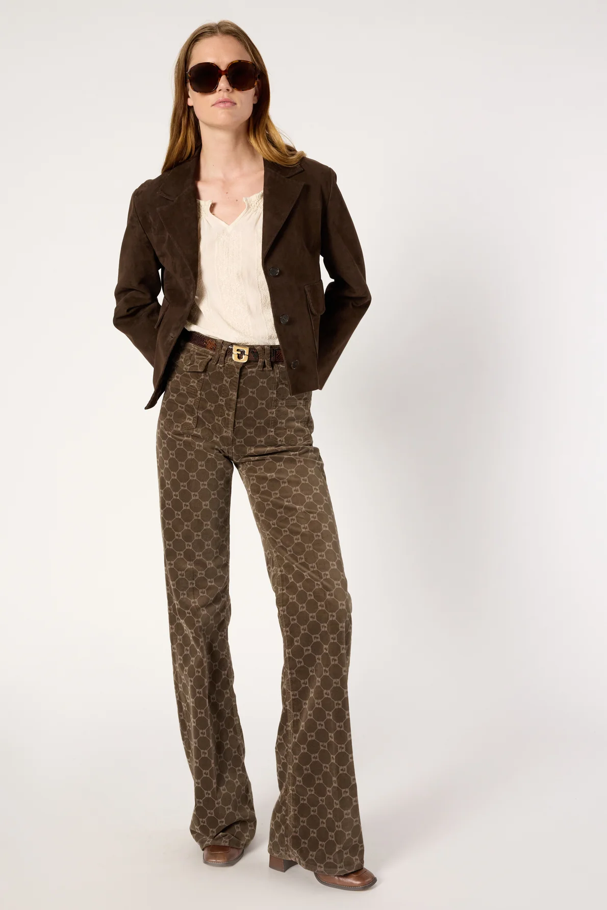 Gérard Darel | Anna Jean Flared Corduroy Pants - Coffee - Image 2