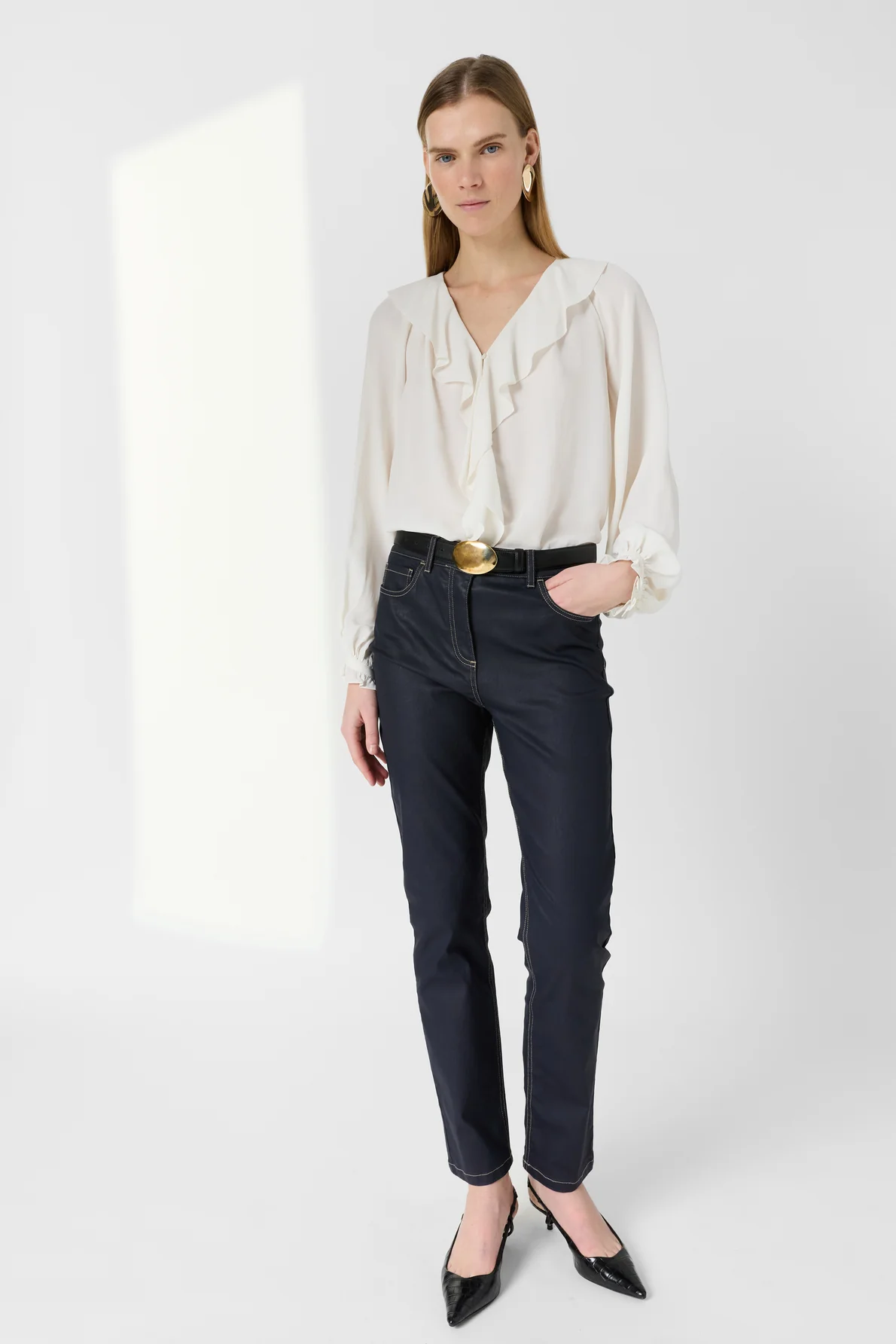 Gérard Darel | Aya Coated Slim Jean - Navy - Image 2