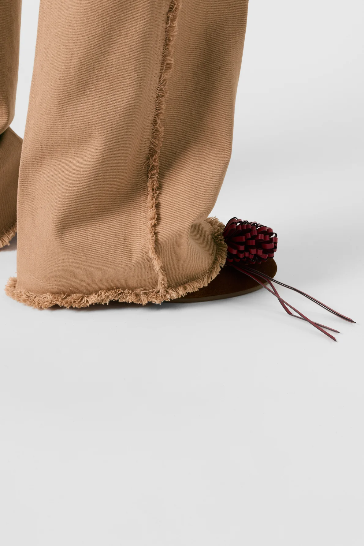 Gérard Darel | Anna Womens High-Waisted Flared Jeans - Percent Cotton - Camel Nude - Image 7