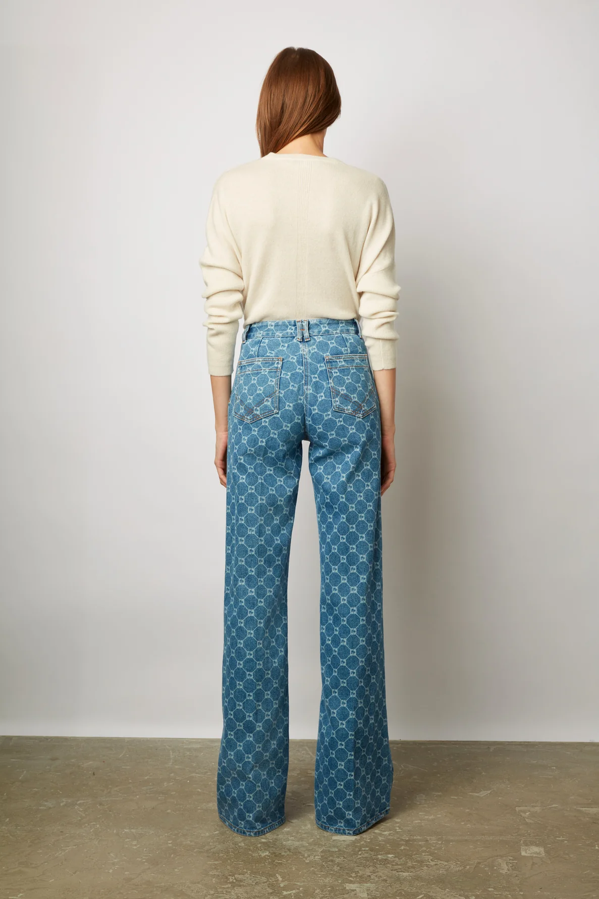 Gérard Darel | Anna Jean - Monogram Flared Denim Blue - Image 4